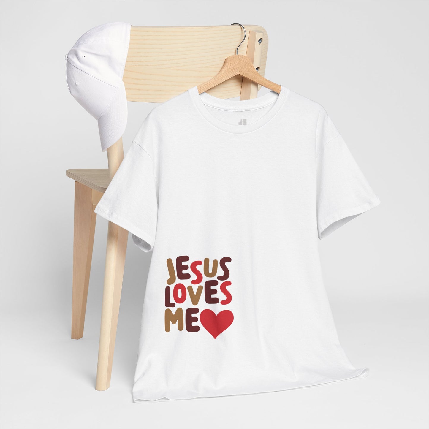 Jesus Loves Me Heavy Cotton Tee
