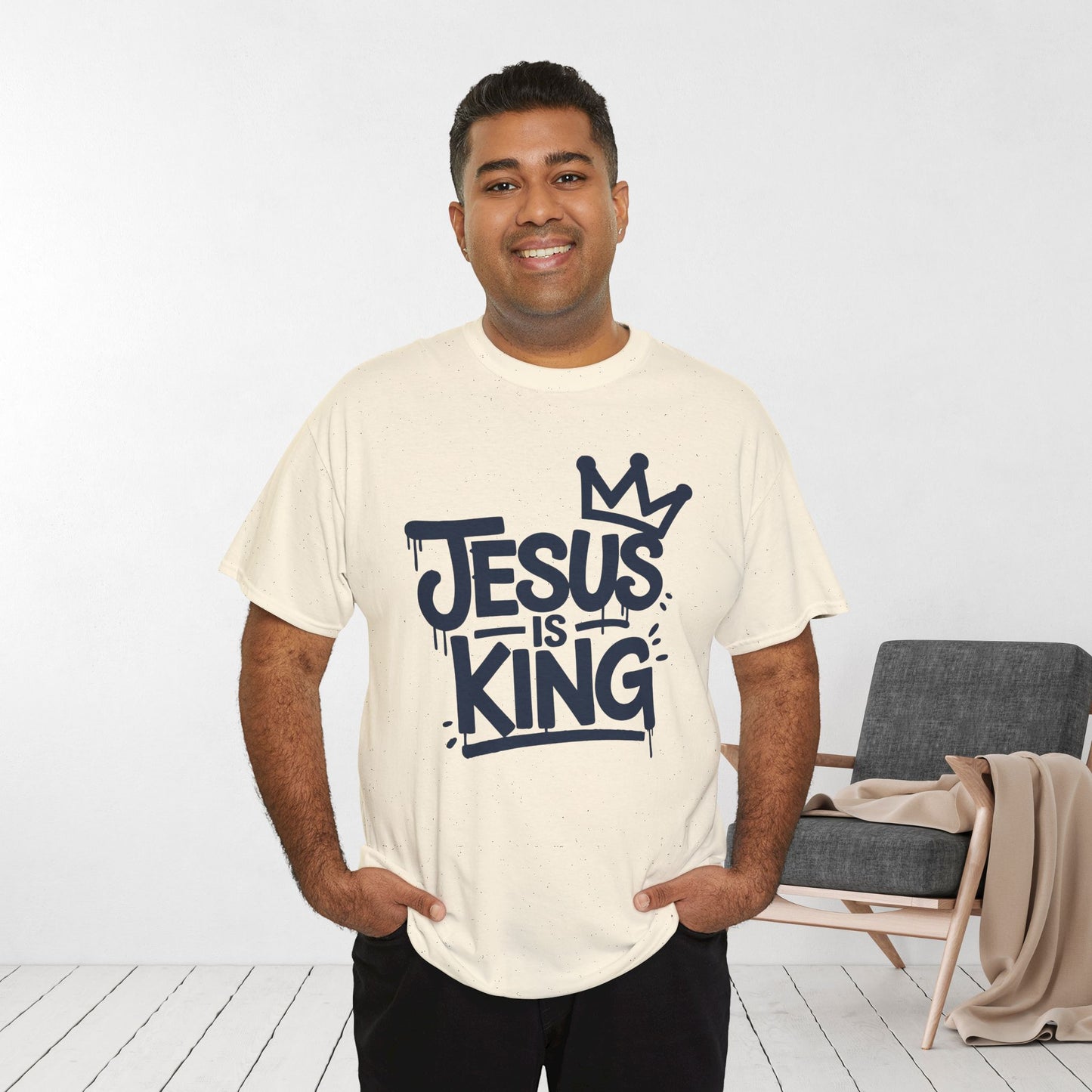Jesus is King Heavy Cotton Tee