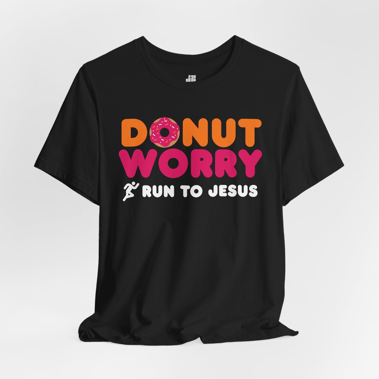 Donut Worry Run to Jesus Soft Cotton Tee