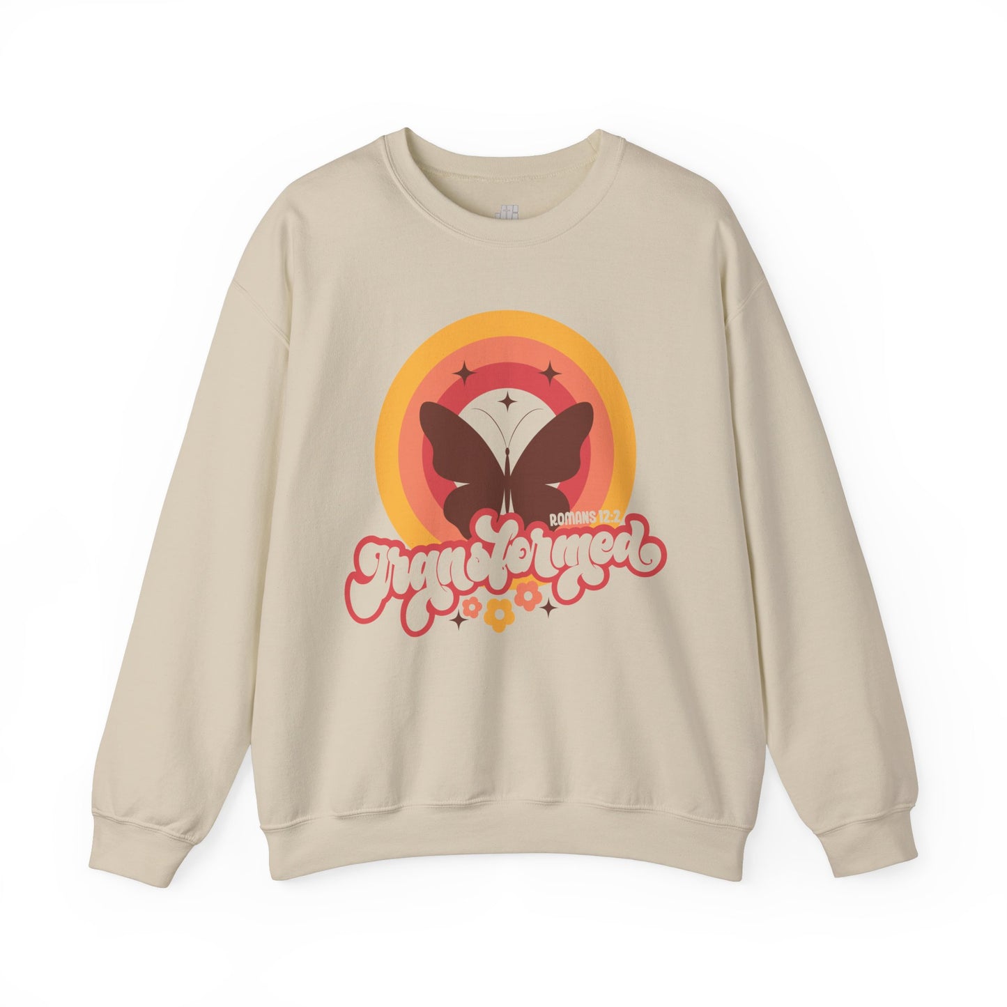 Transformed Sweatshirt - Romans 12:2 Bible Verse Sweatshirt