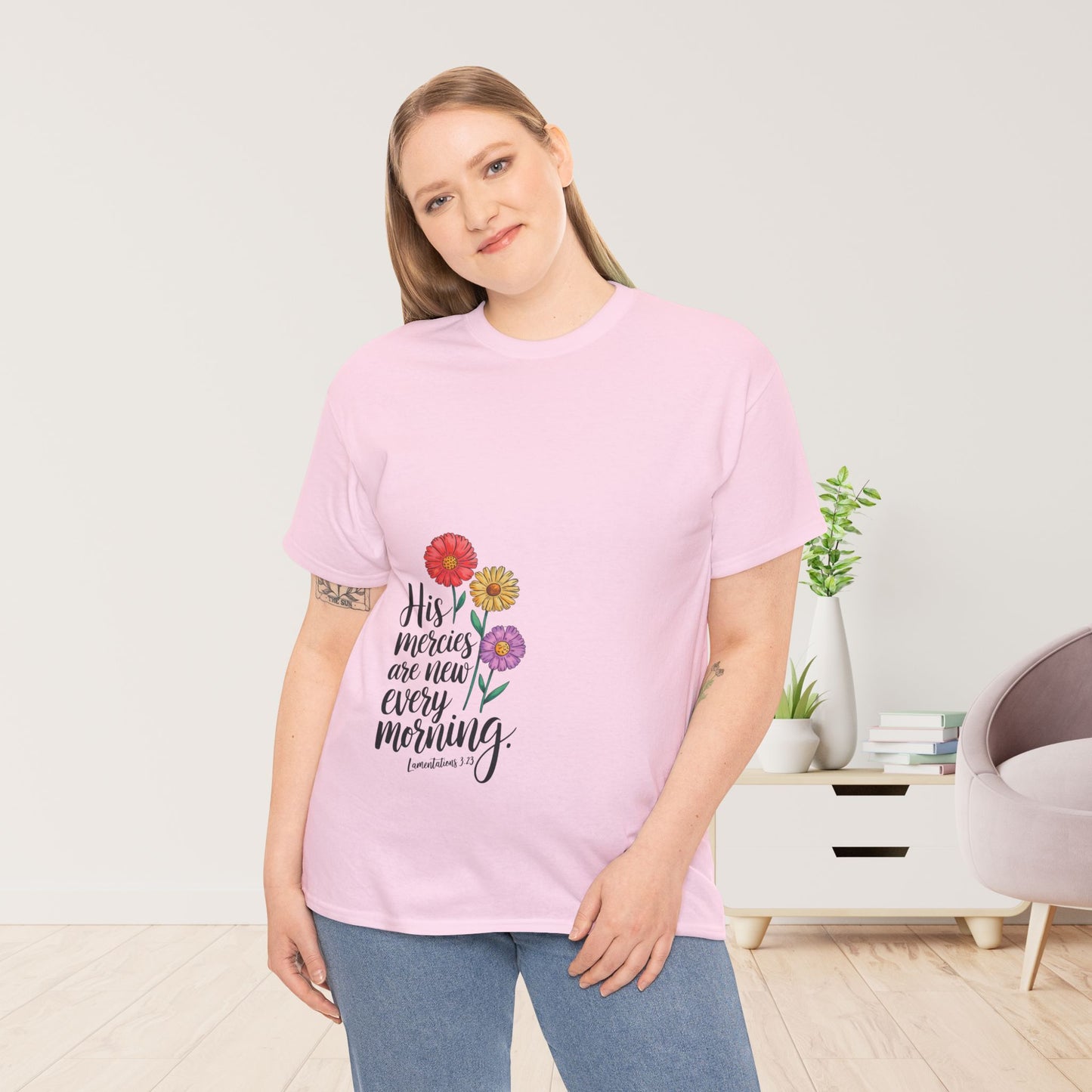 His Mercies Are New Every Morning Heavy Cotton Tee