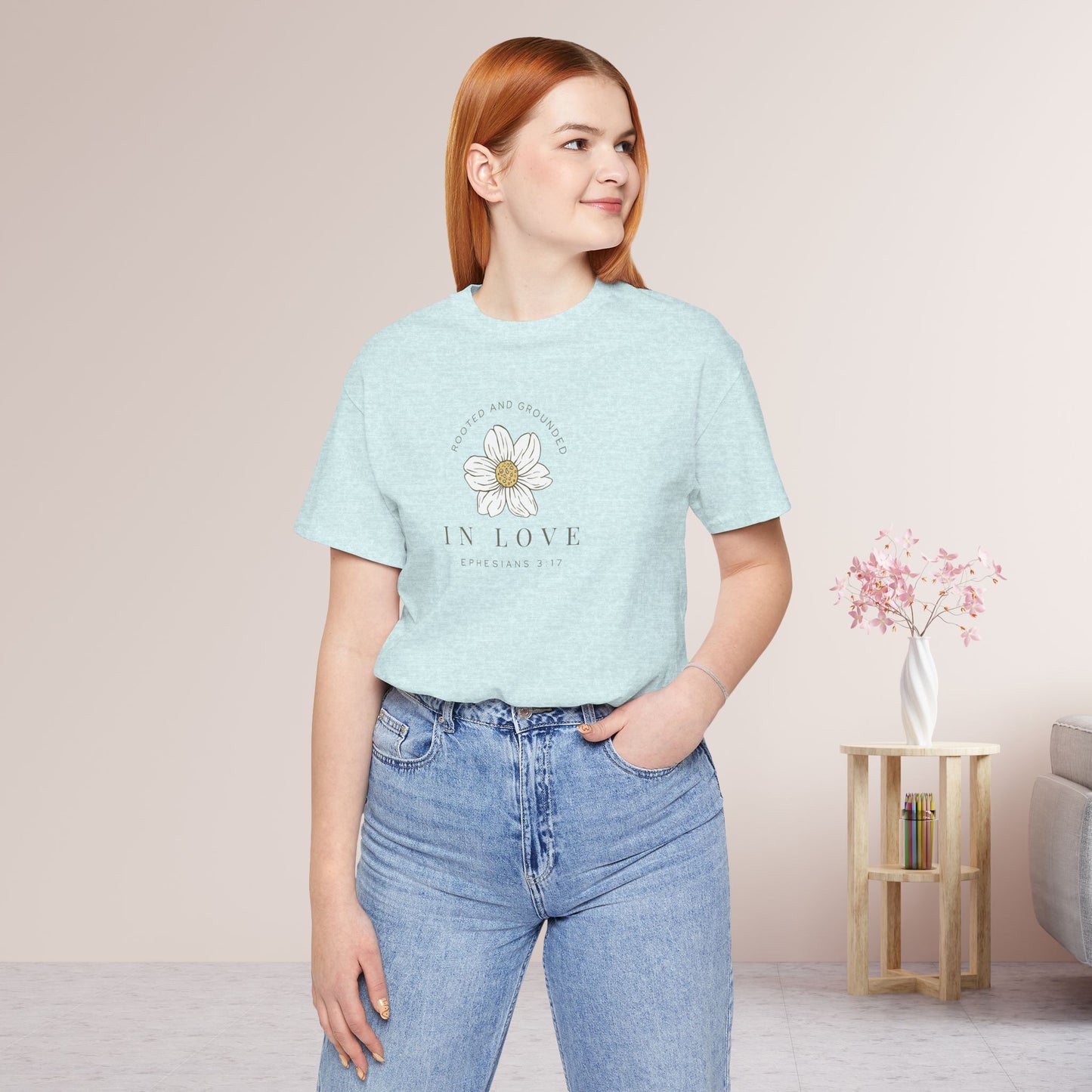 Rooted and Grounded in Love Soft Cotton Tee