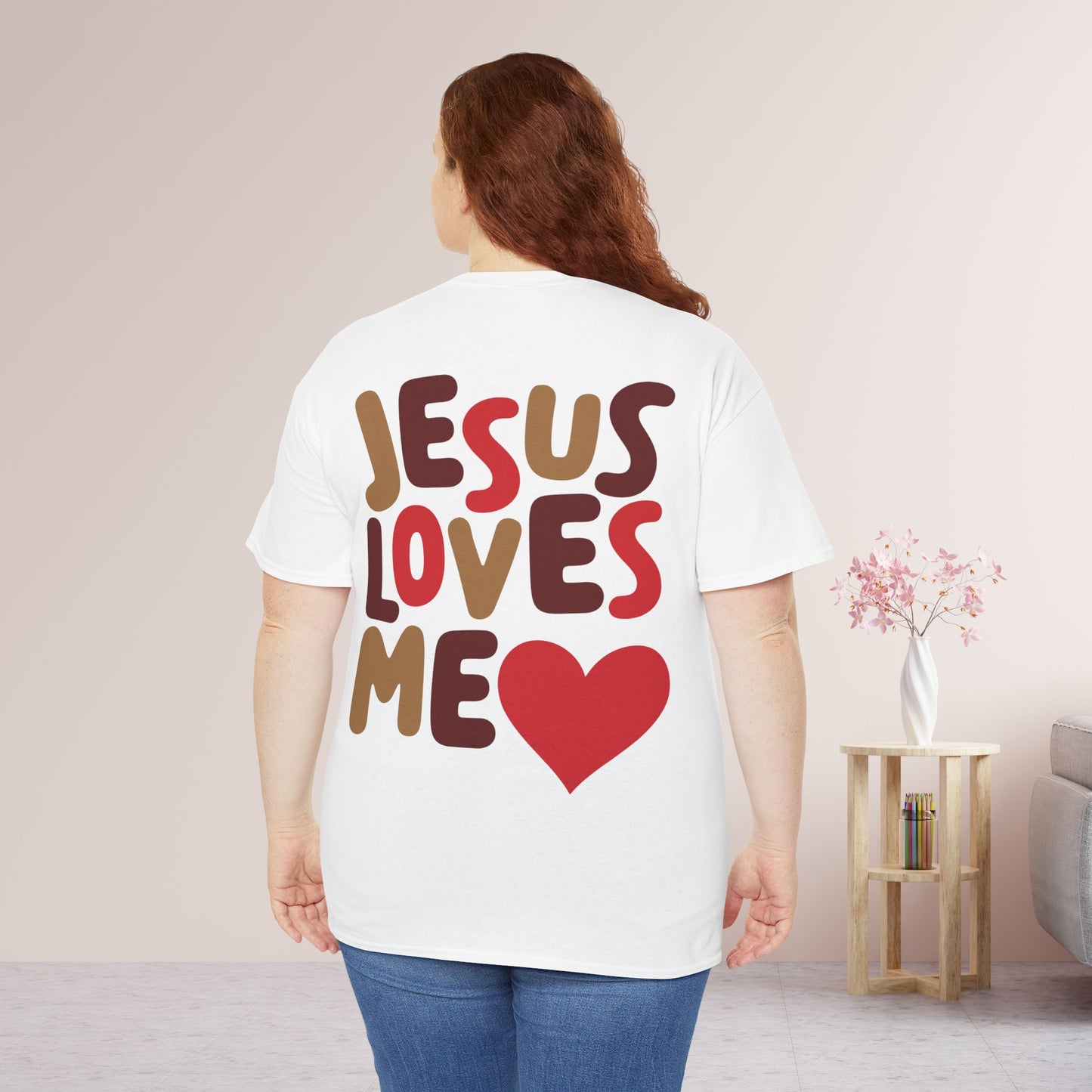 Jesus Loves Me Heavy Cotton Tee