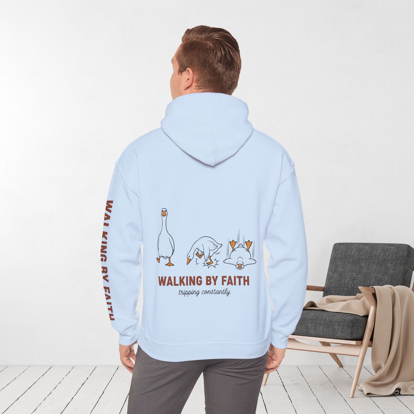 Walking By Faith Tripping Constantly Hoodie