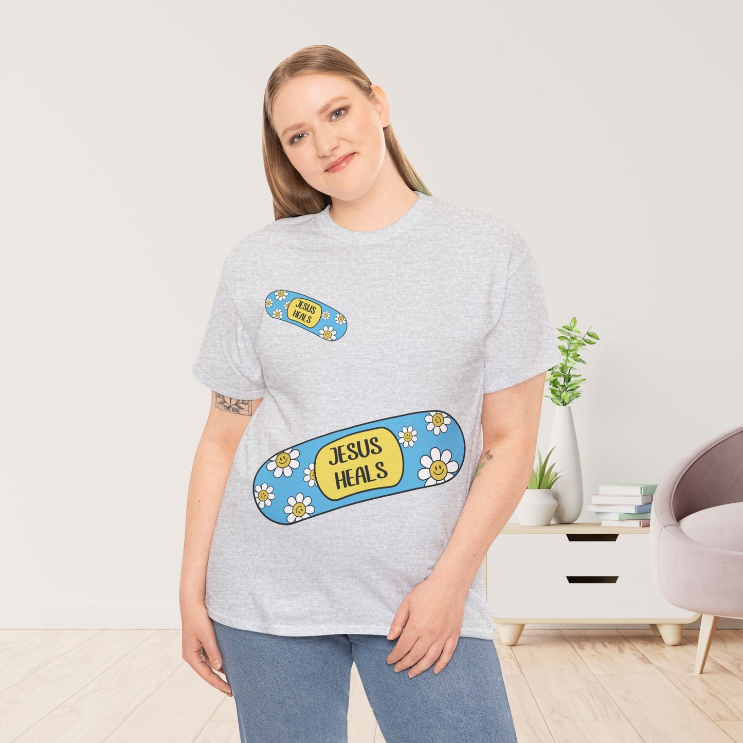 Jesus Heals Heavy Cotton Tee