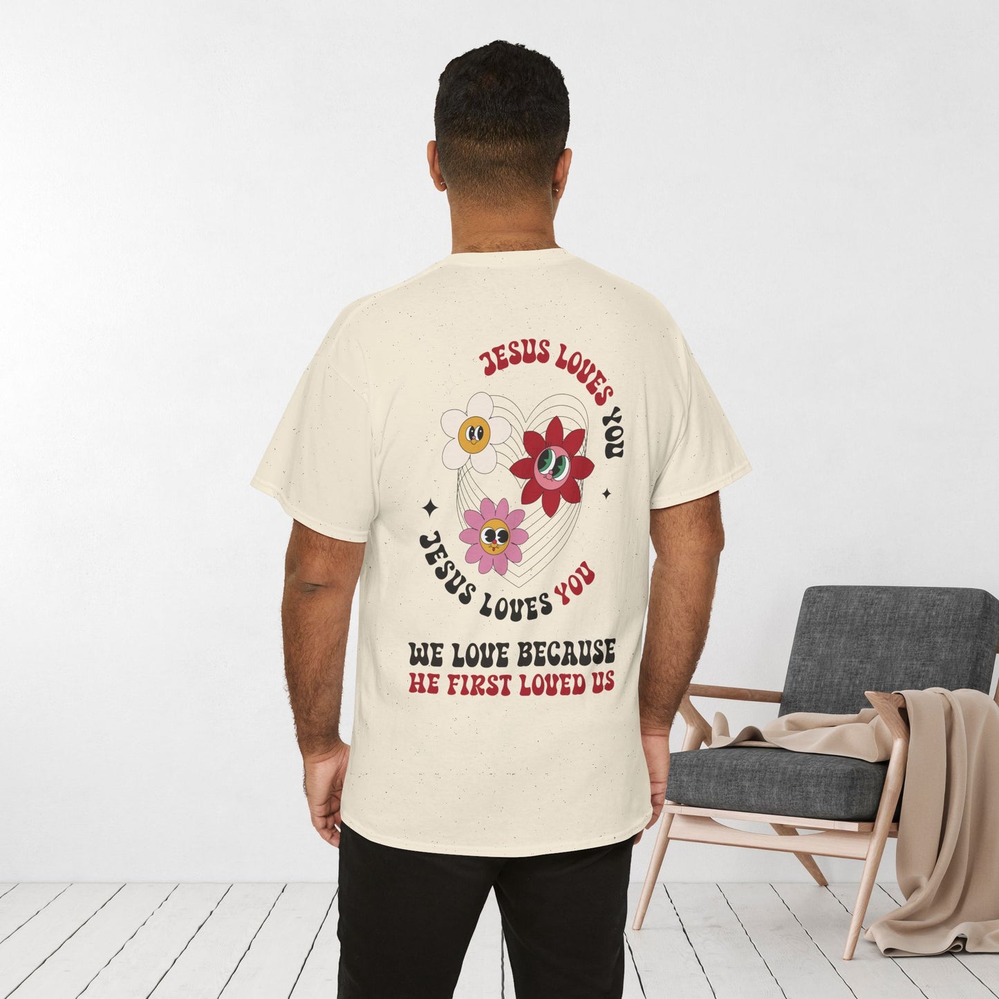 Jesus Loves You Heavy Cotton Tee