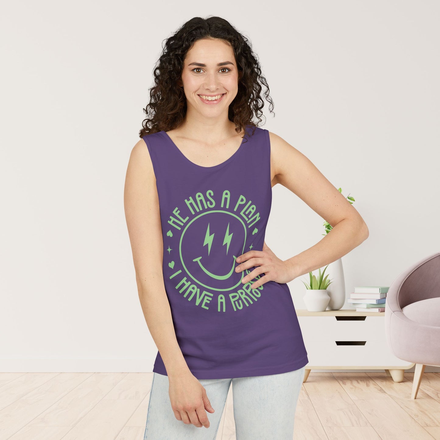 He Has a Plan I Have a Purpose Comfort Colors Garment-Dyed Tank Top