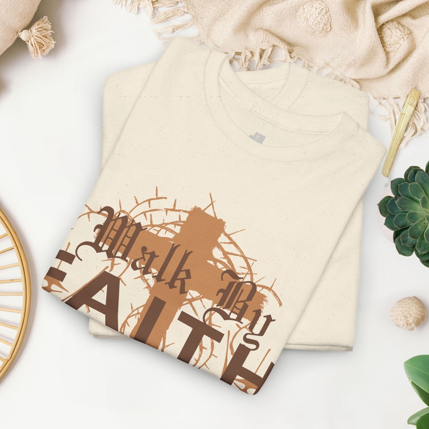 Walk by Faith Not by Sight Heavy Cotton Tee