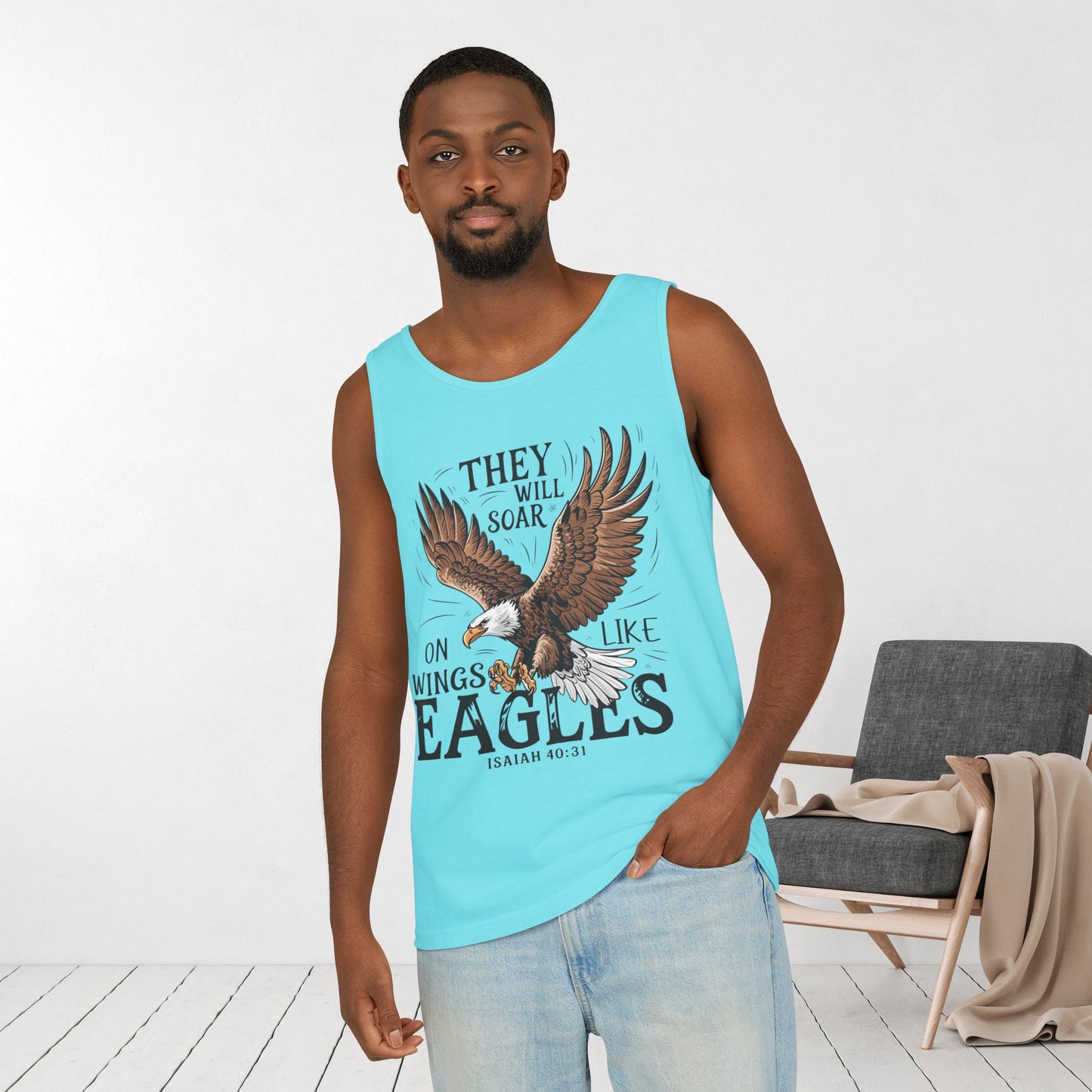 They Will Soar on Wings Like Eagles Comfort Colors Garment-Dyed Tank Top