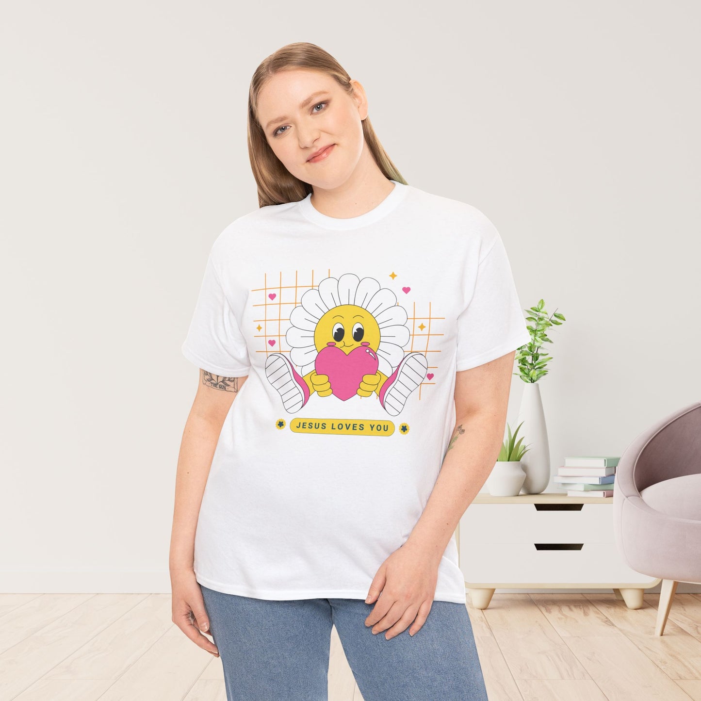 Jesus Loves You Heavy Cotton Tee