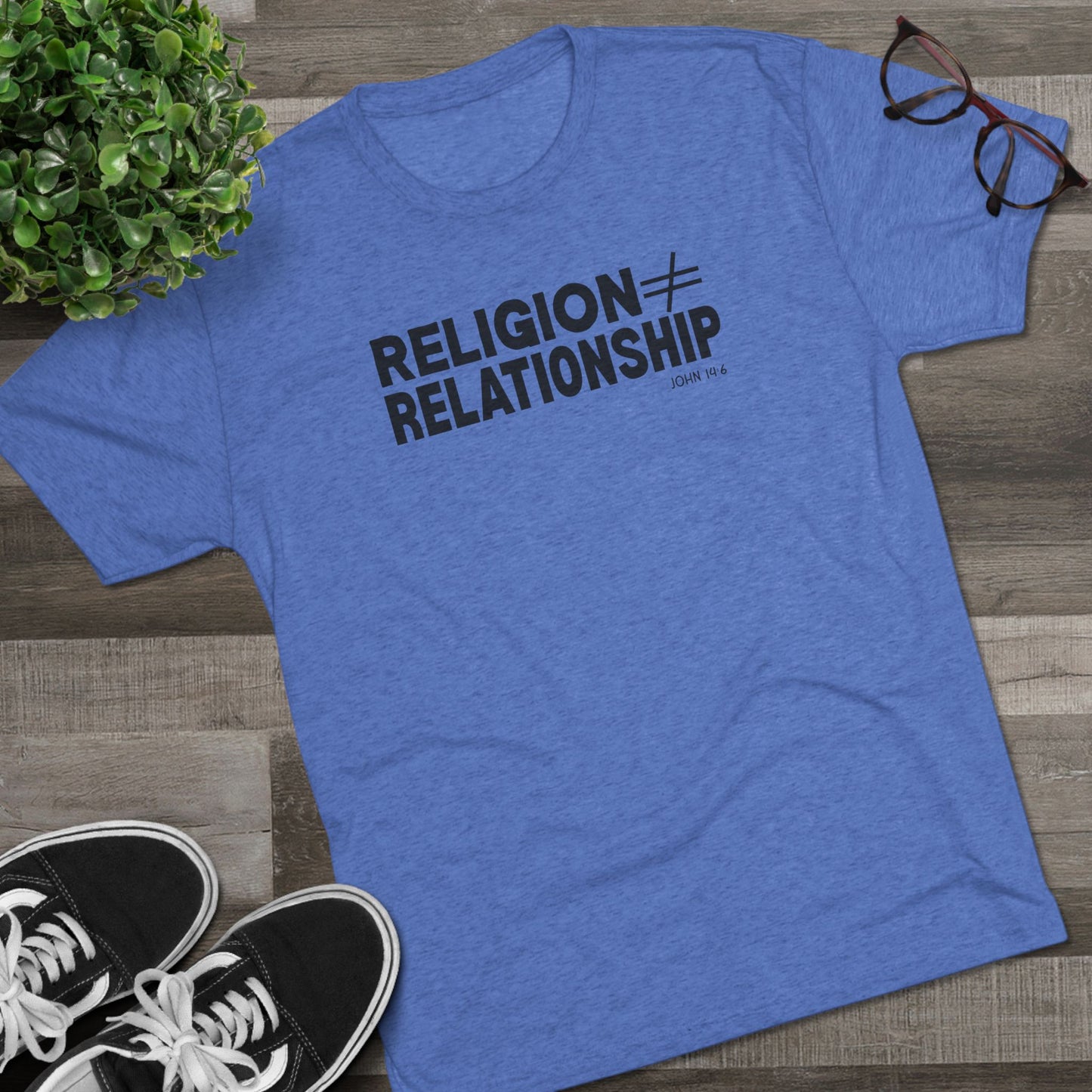 Religion ≠ Relationship Unisex Tri-Blend Crew Tee