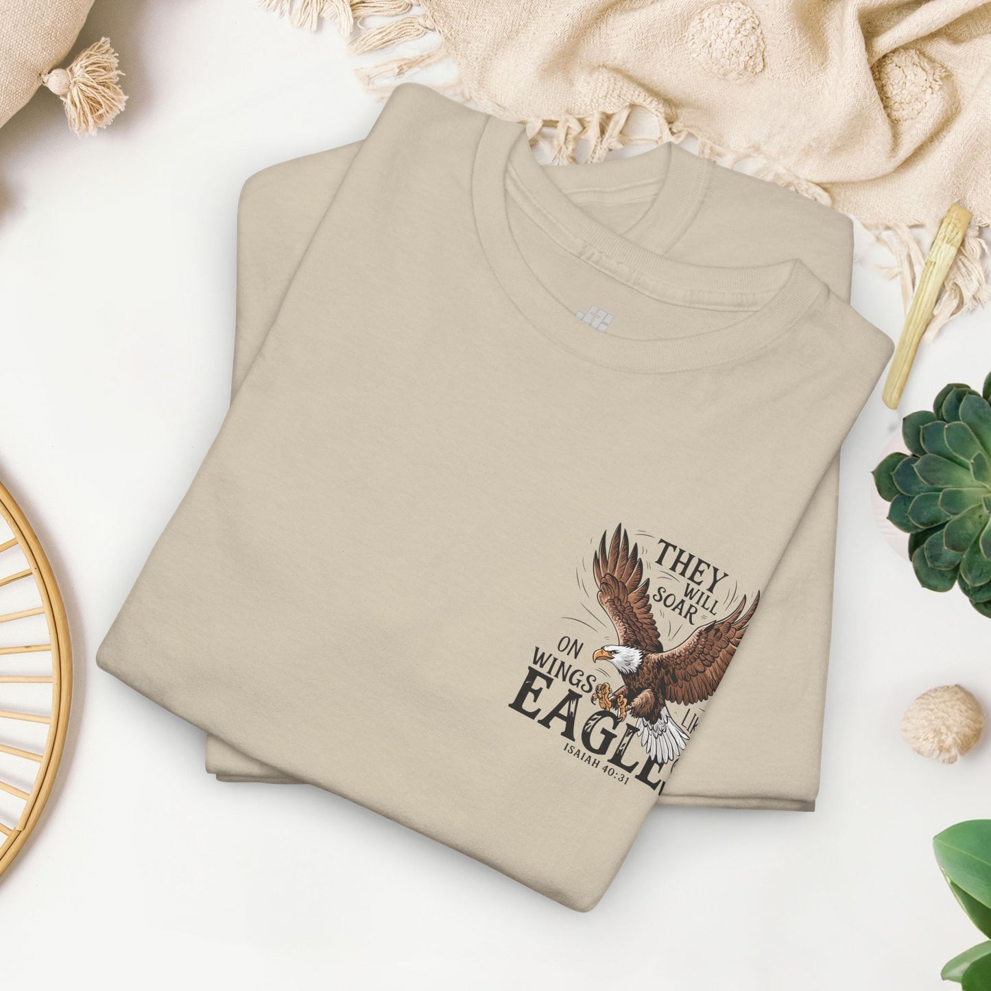 They Will Soar on Wings Like Eagles Heavy Cotton Tee