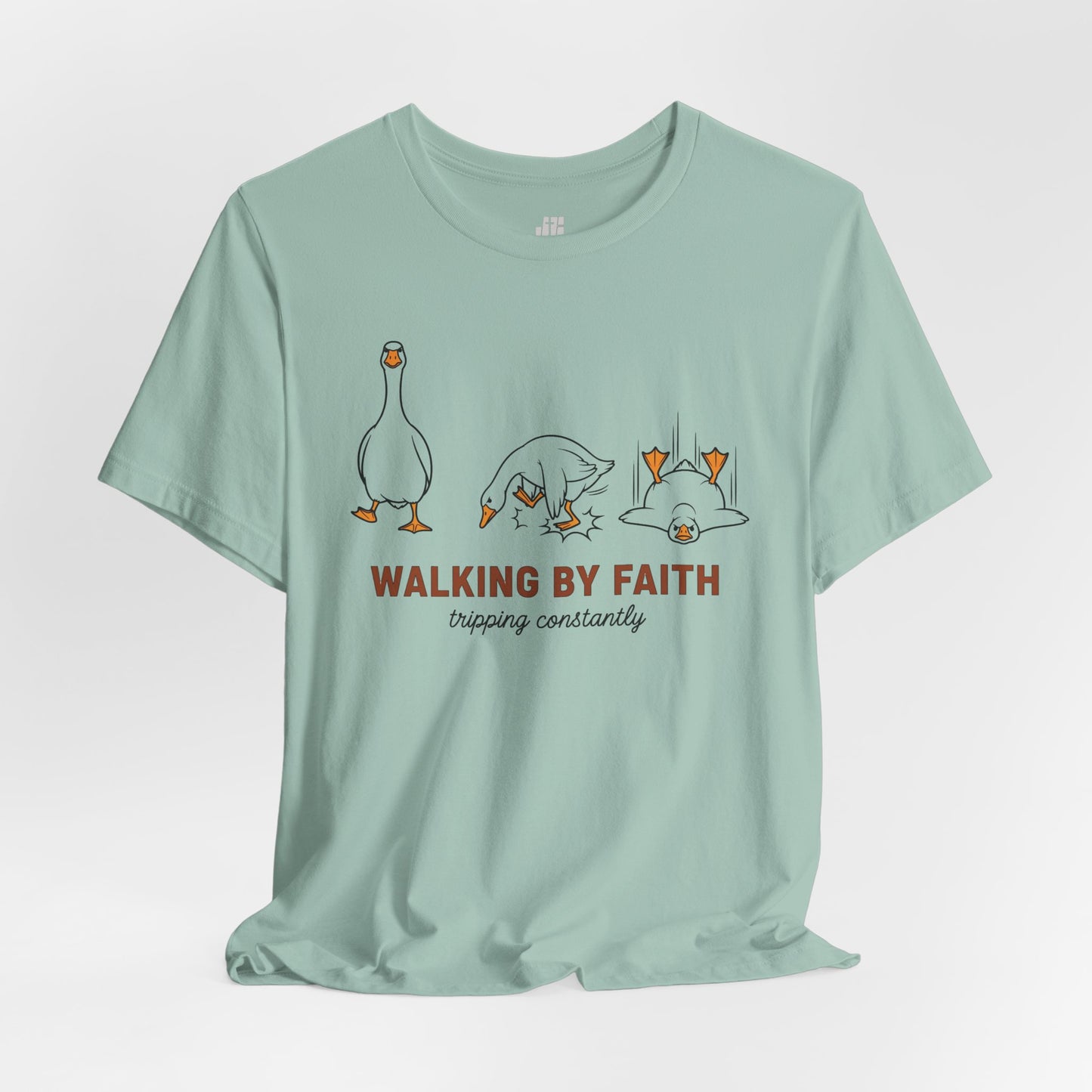 Walking By Faith Tripping Constantly Soft Cotton Tee