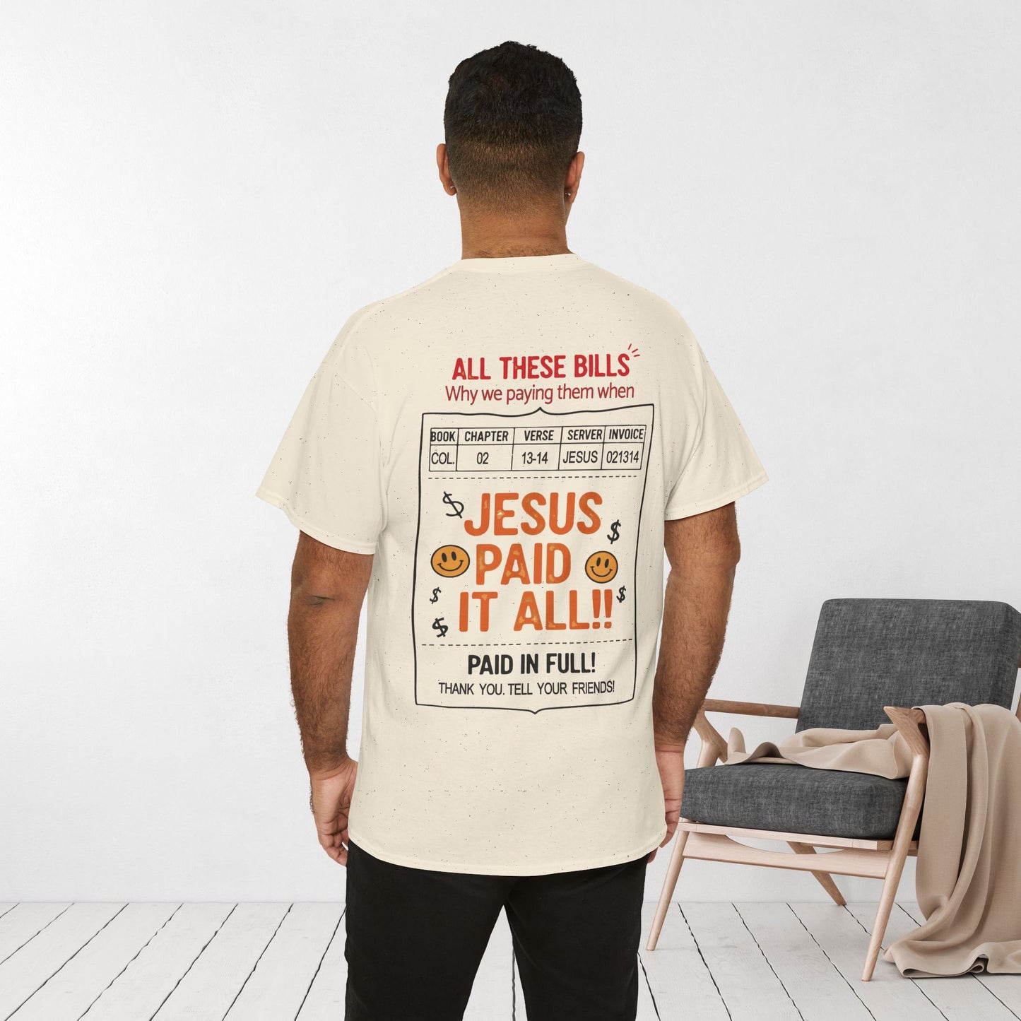 Jesus Paid It All Heavy Cotton Tee