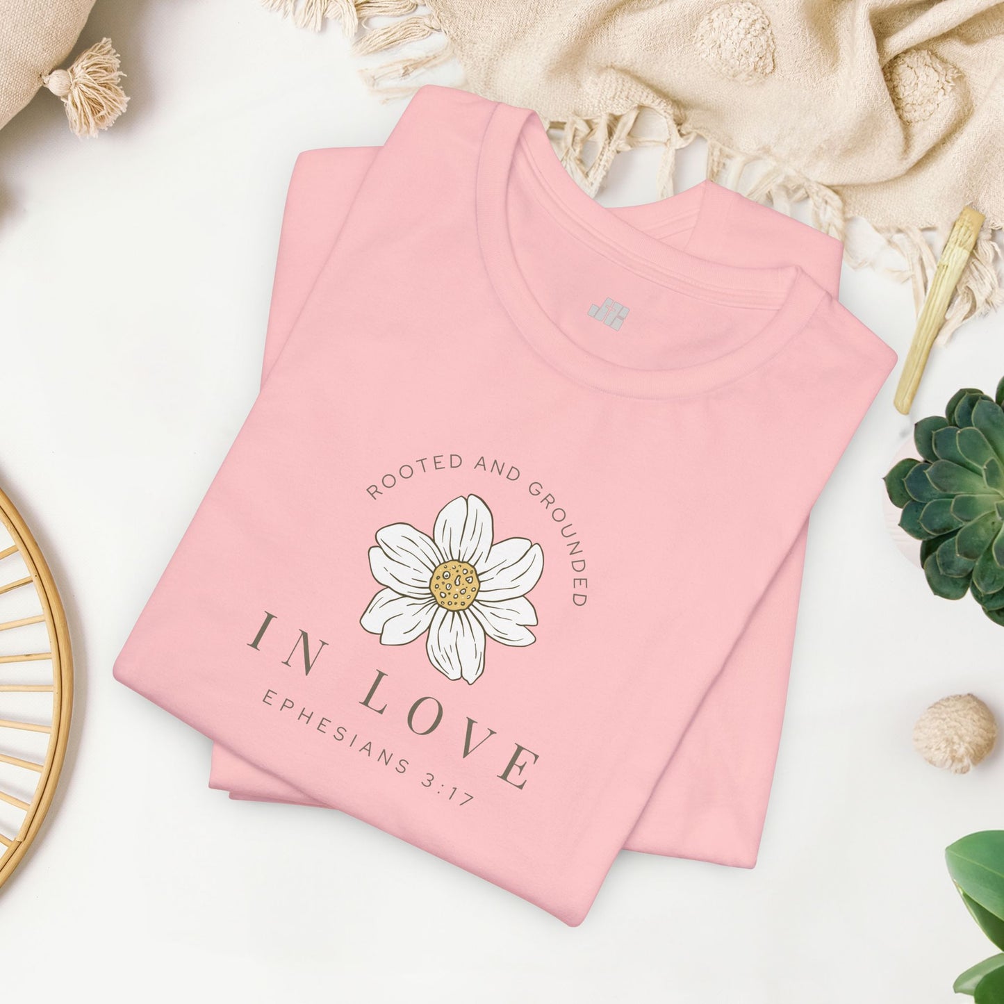 Rooted and Grounded in Love Soft Cotton Tee