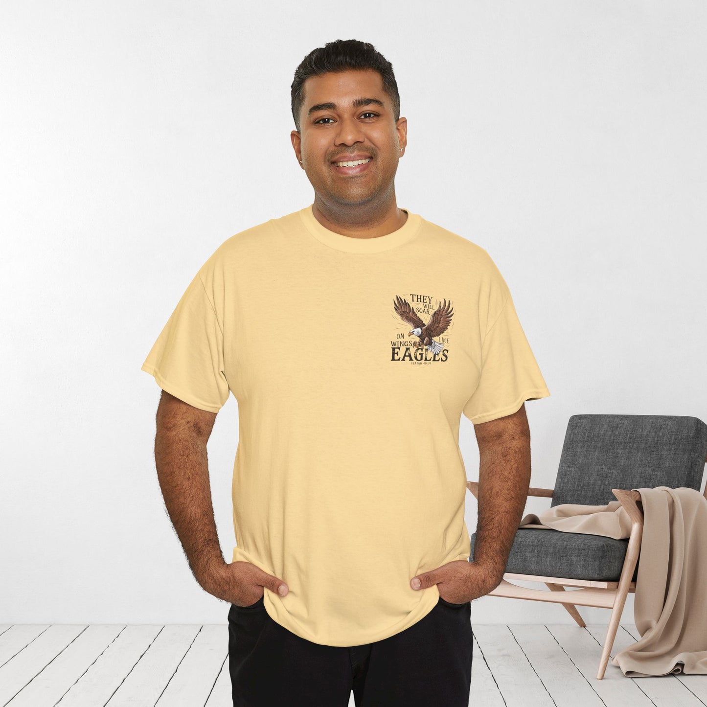 They Will Soar on Wings Like Eagles Heavy Cotton Tee