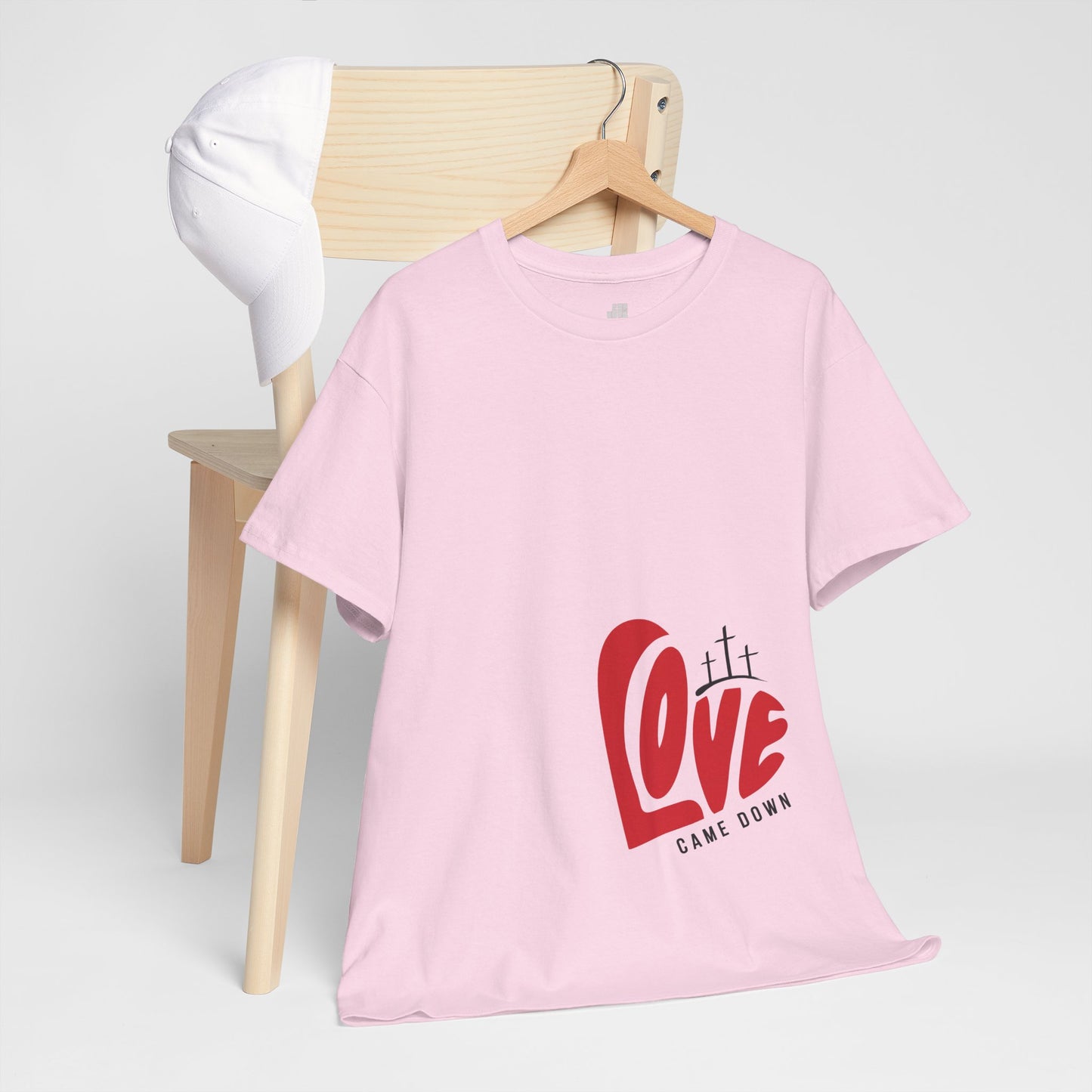 Love Came Down Heavy Cotton Tee - Luke 2:11