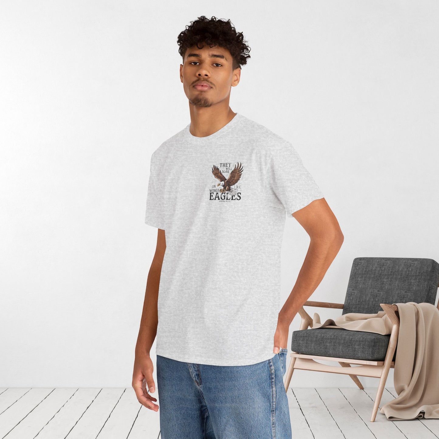 They Will Soar on Wings Like Eagles Heavy Cotton Tee