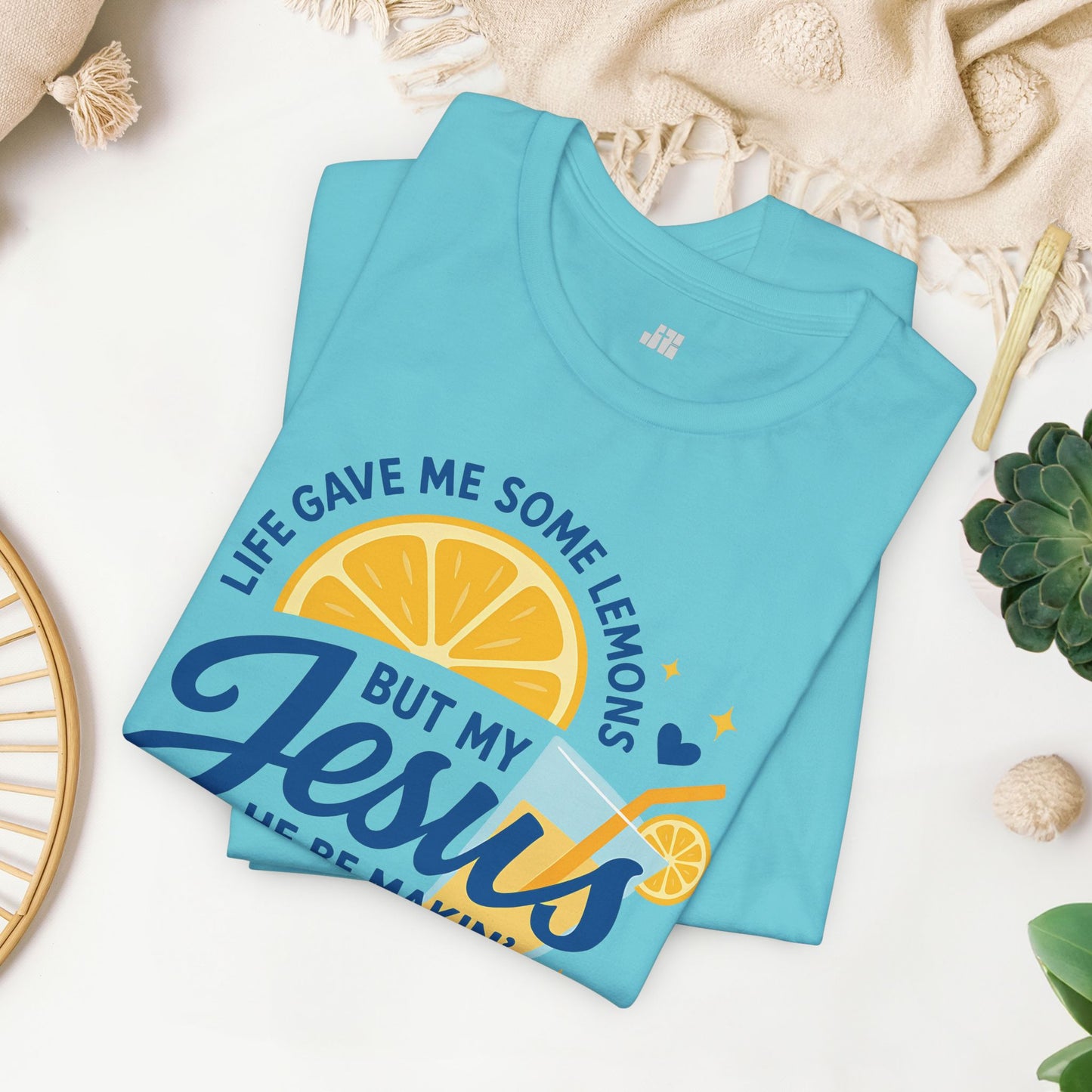 Life Gave Me Lemons But My Jesus Makes Lemonade Soft Cotton Tee