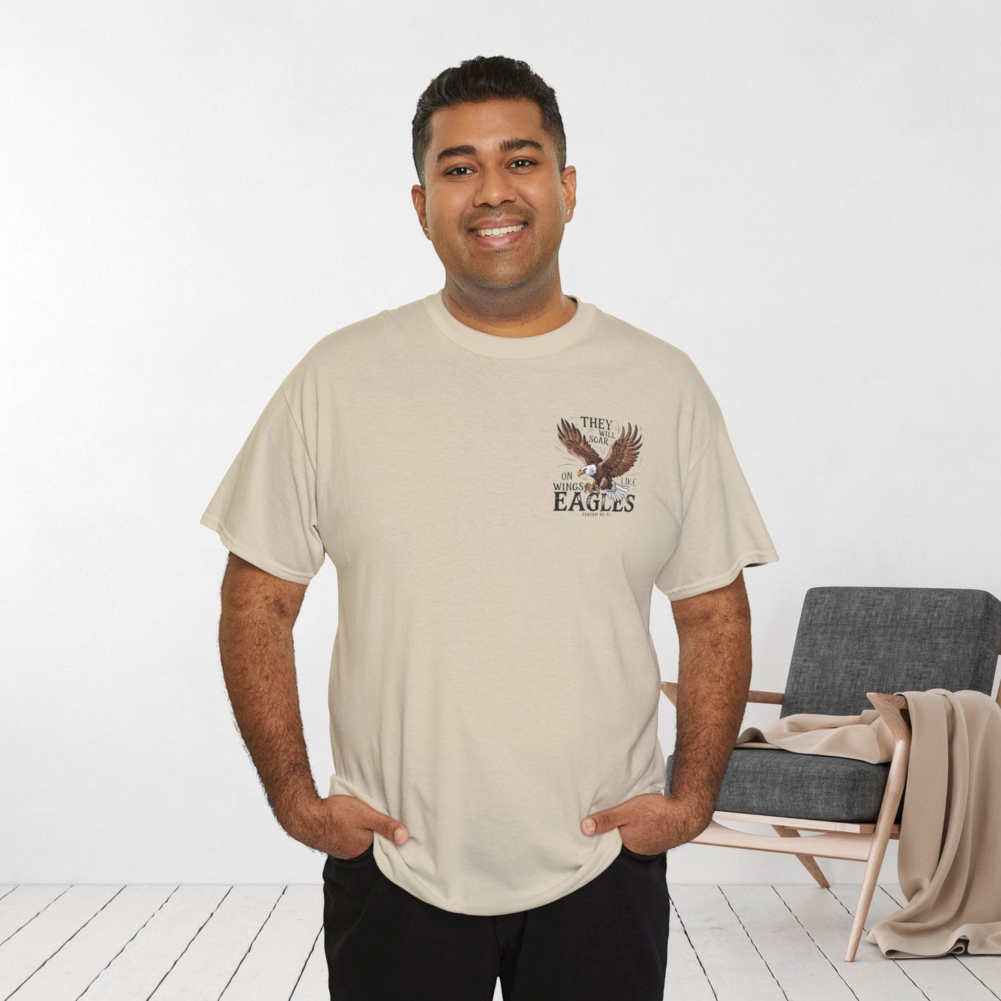 They Will Soar on Wings Like Eagles Heavy Cotton Tee