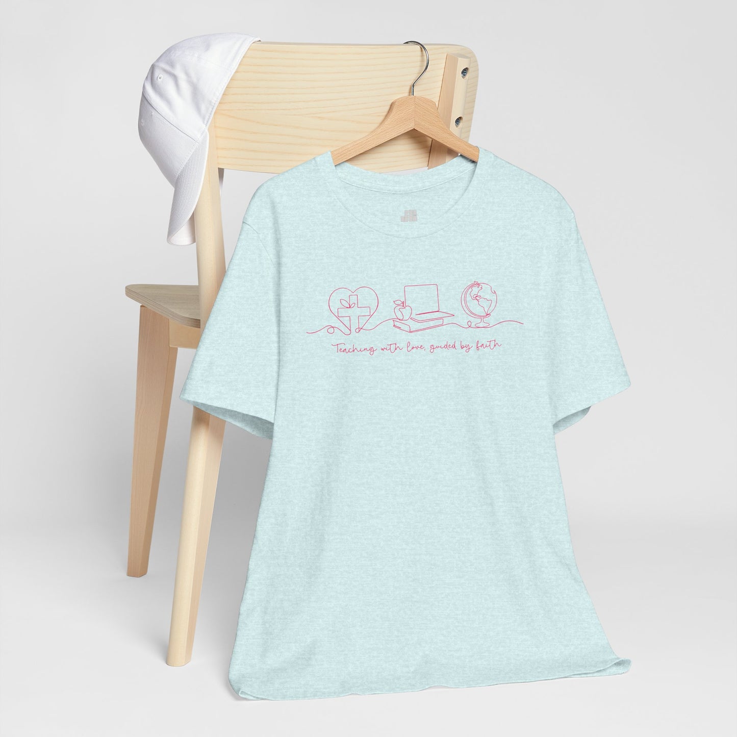 Teaching With Love Guided by Faith Soft Cotton Tee
