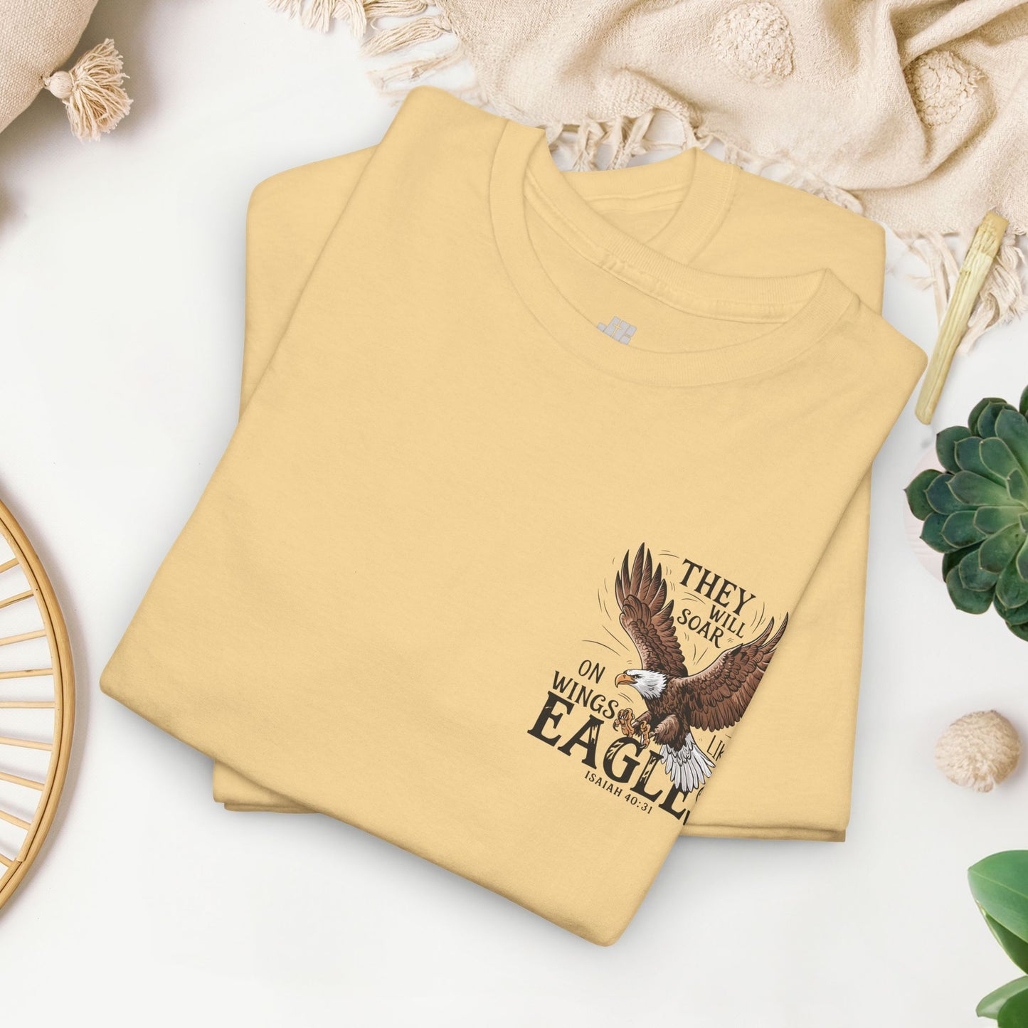 They Will Soar on Wings Like Eagles Heavy Cotton Tee