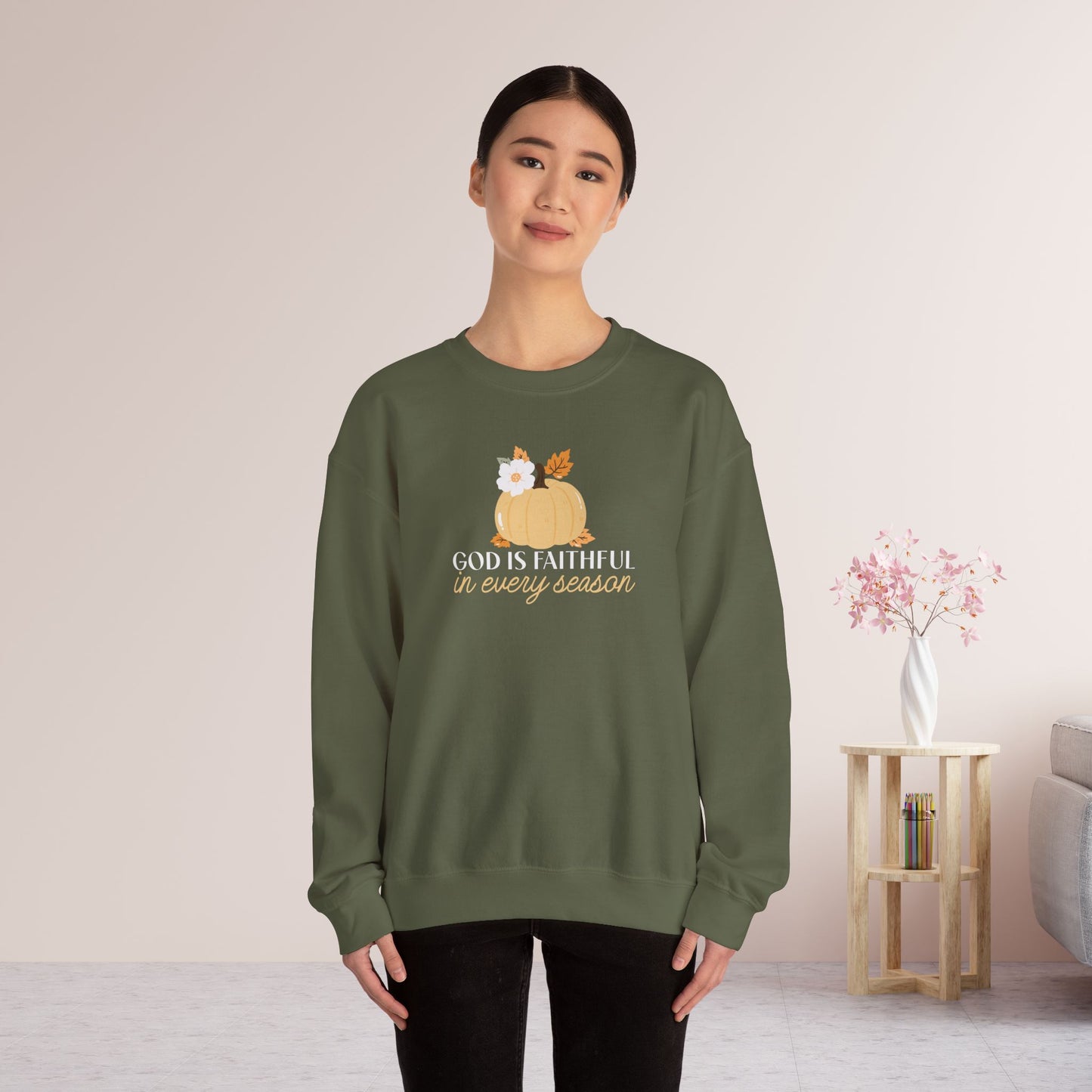 God is Faithful in Every Season Sweatshirt - Fall Crewneck