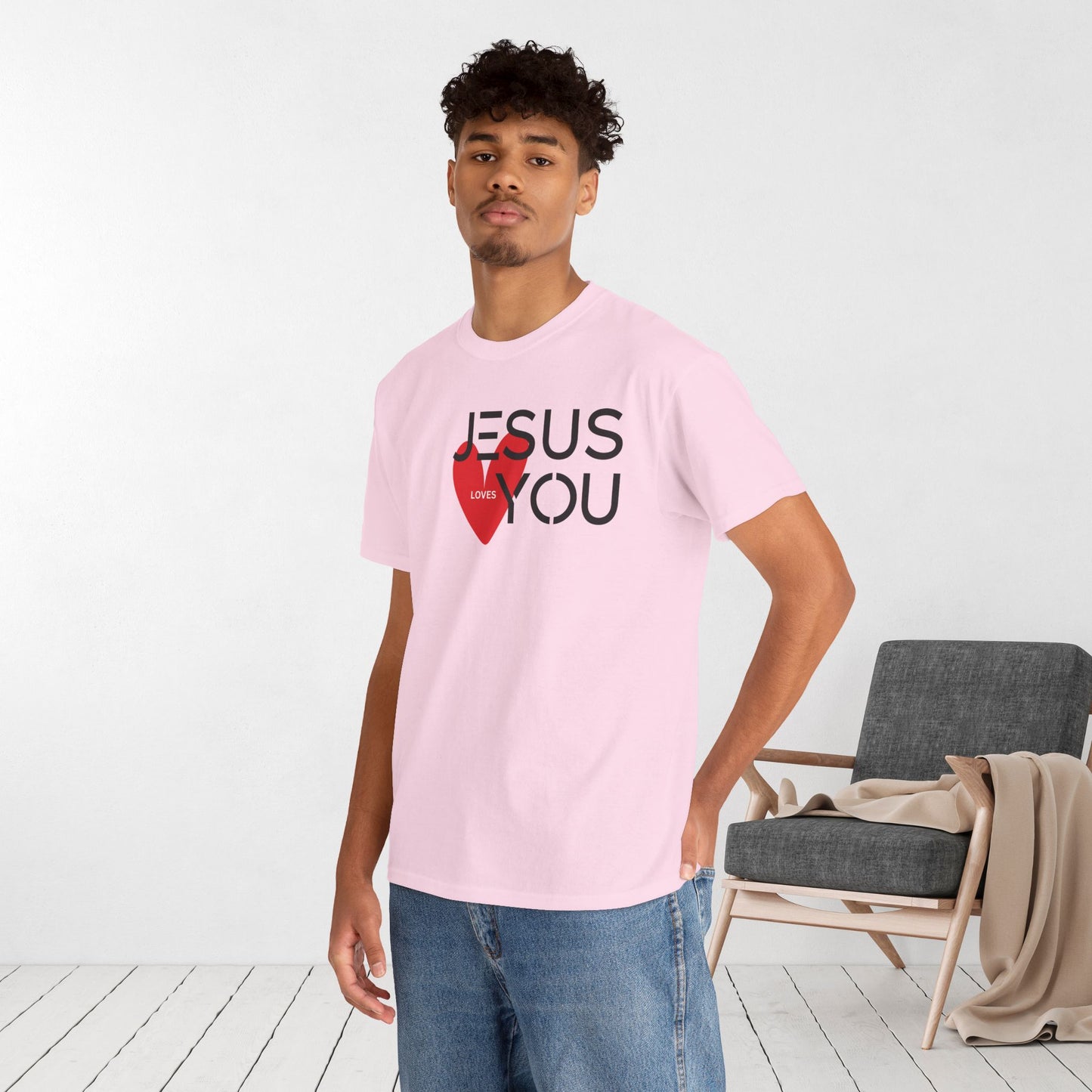 Jesus Loves You Heavy Cotton Tee