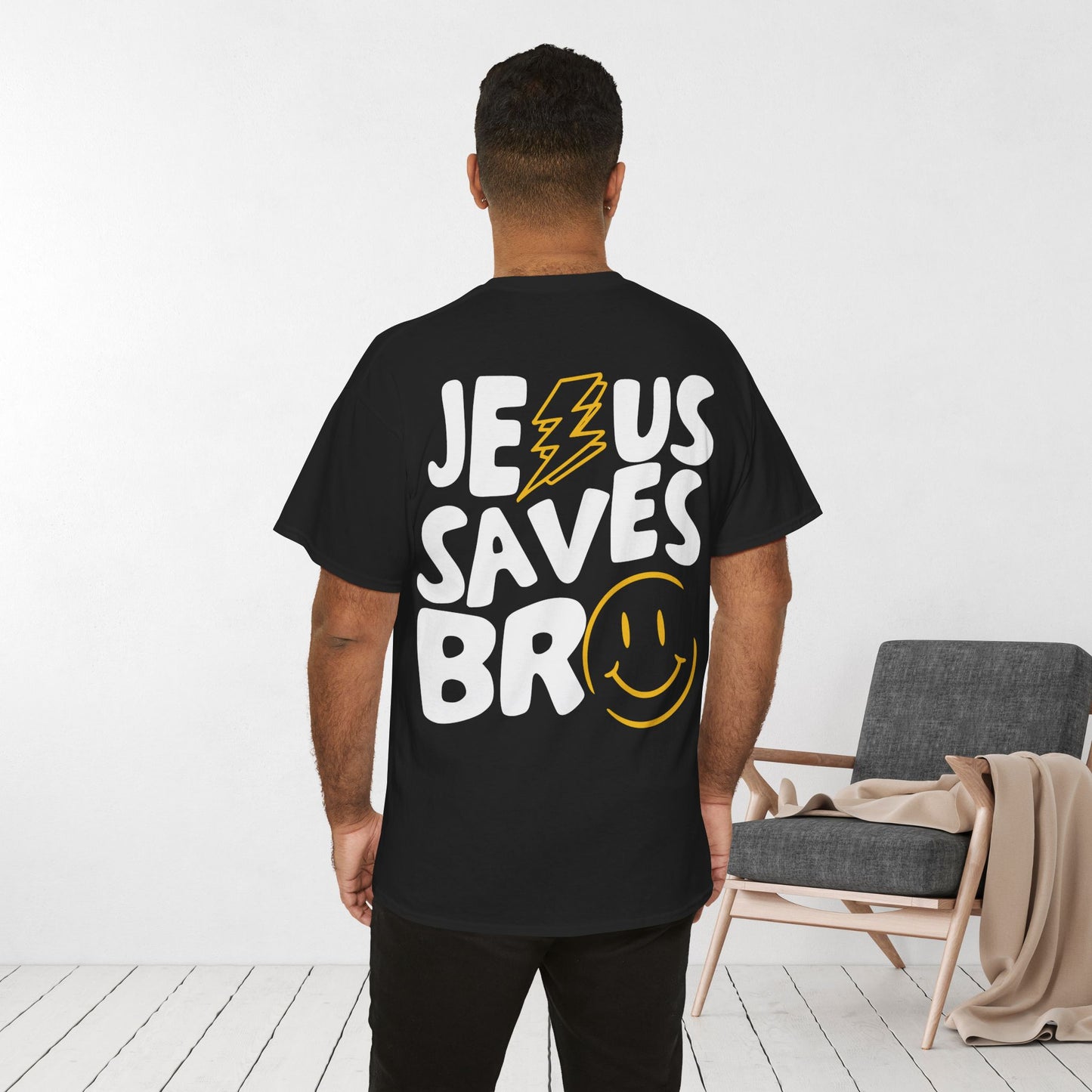 Jesus Saves Bro Heavy Cotton Tee