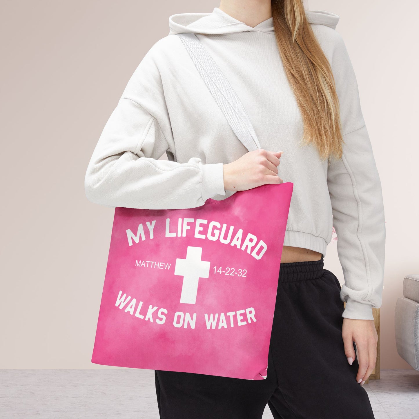 My Lifeguard Walks on Water Tote Bag - 16"