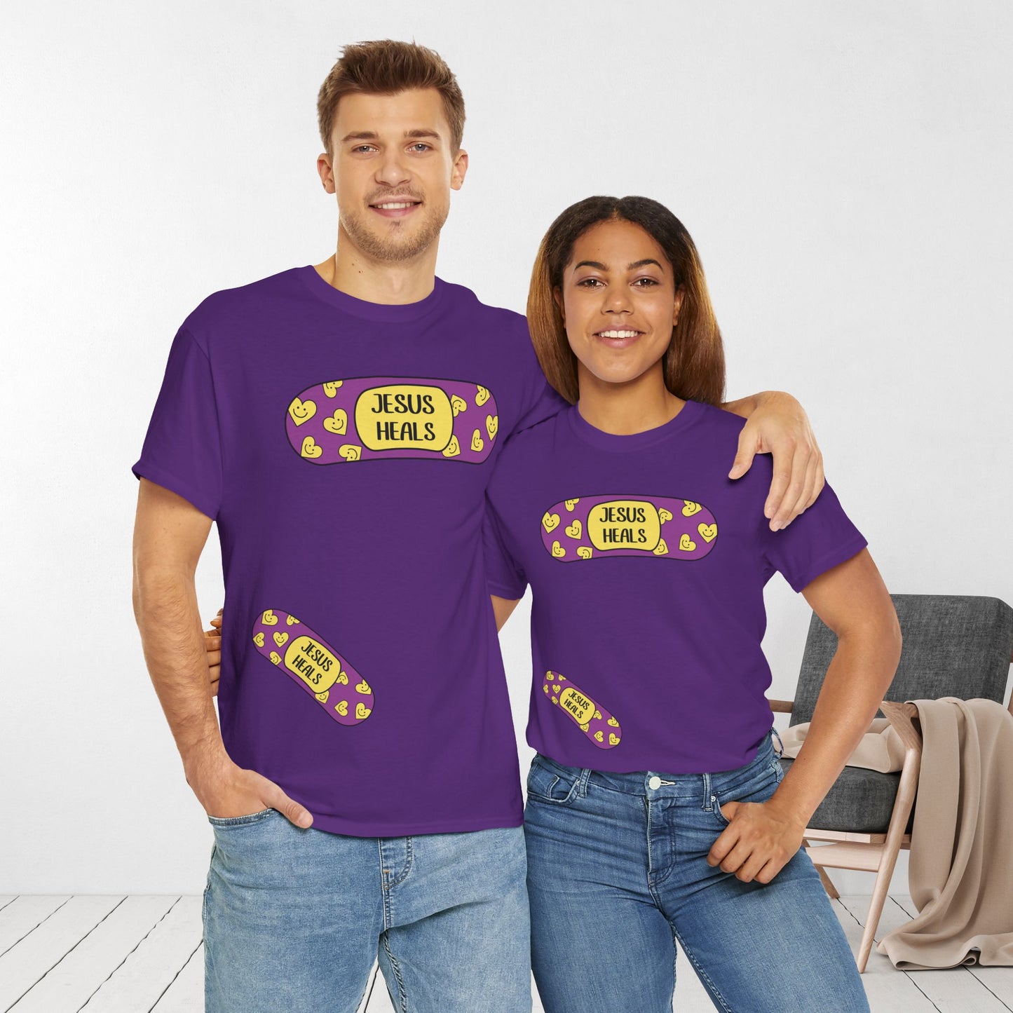 Jesus Heals Heavy Cotton Tee