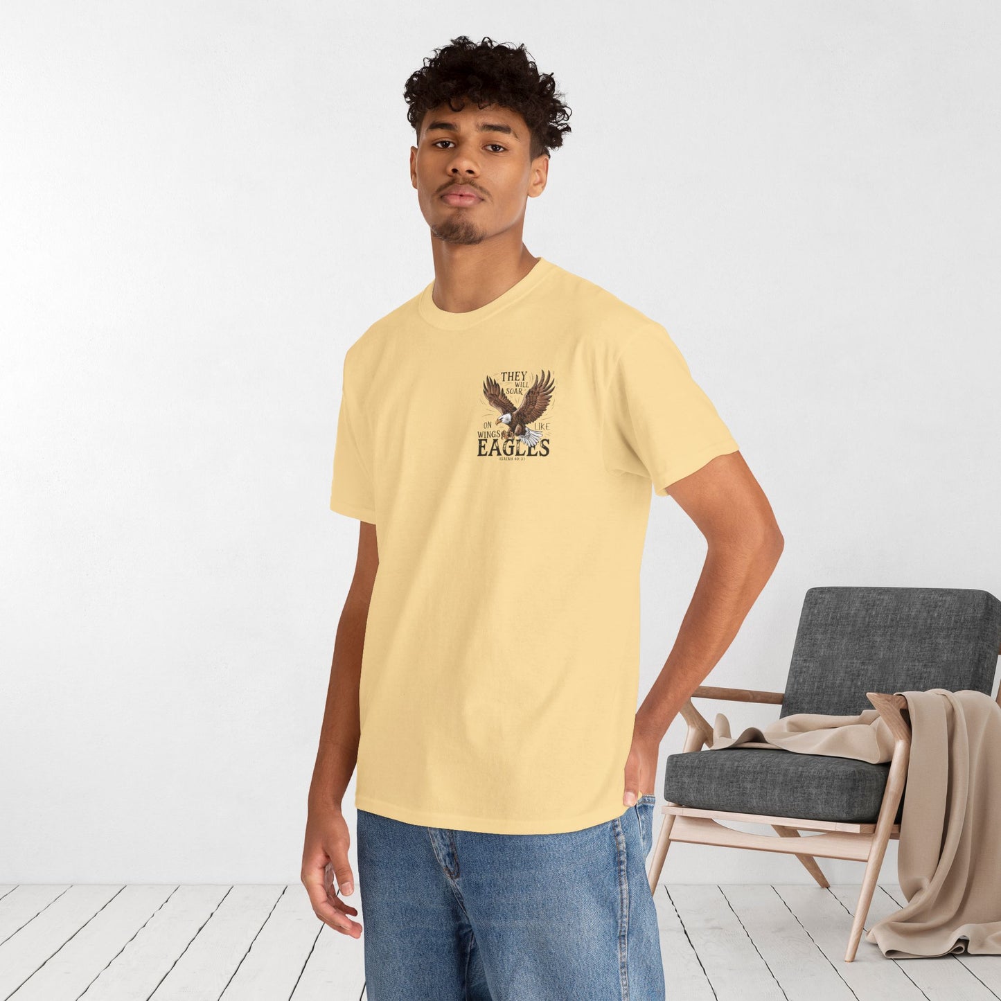 They Will Soar on Wings Like Eagles Heavy Cotton Tee