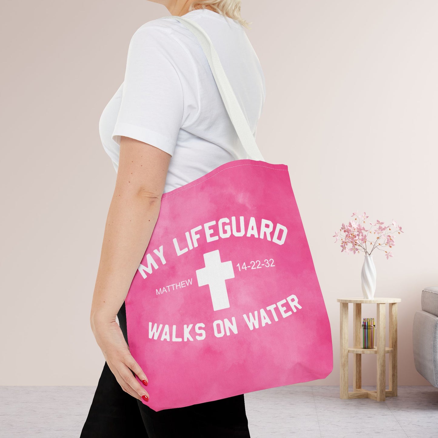 My Lifeguard Walks on Water Tote Bag - 16"