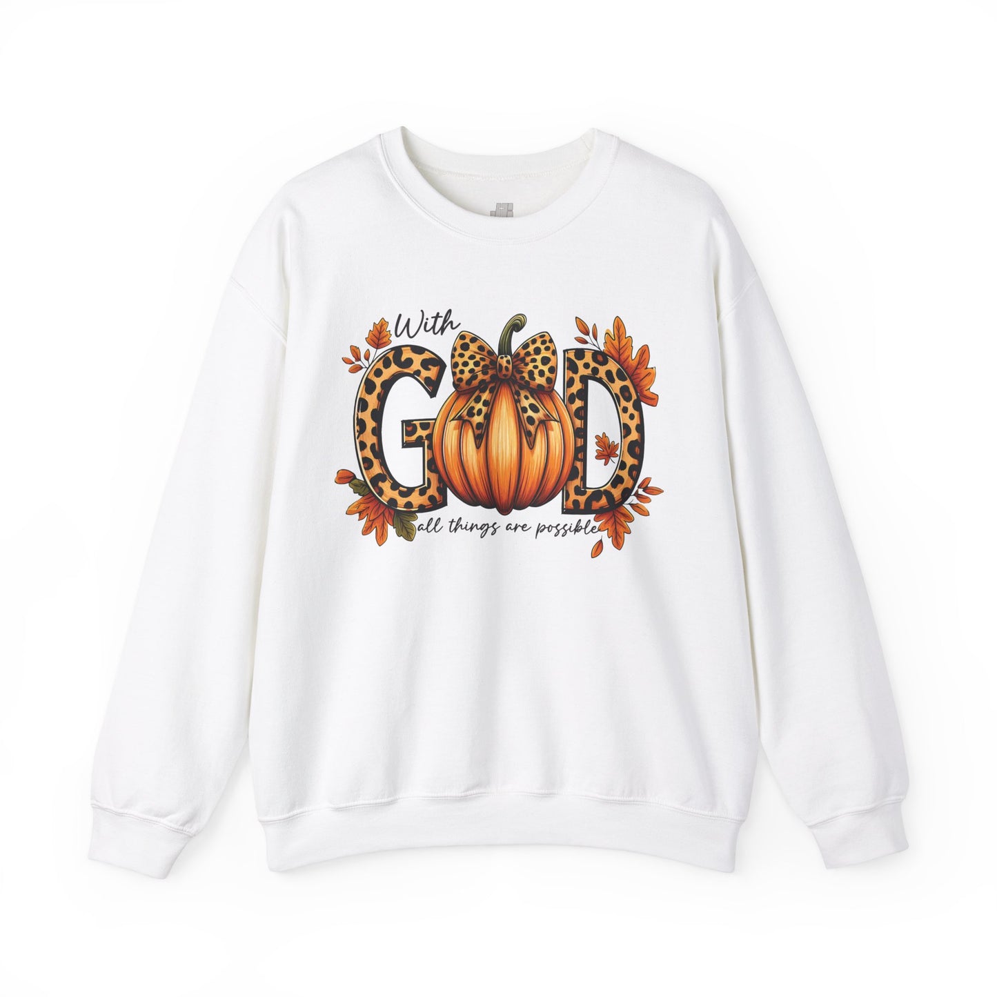 With God All Things Are Possible Sweatshirt - Christian Crewneck Pullover