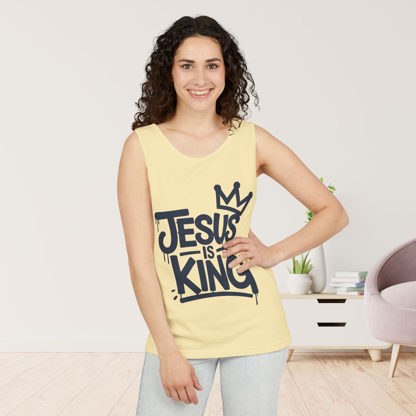 Jesus is King Comfort Colors Garment-Dyed Tank Top