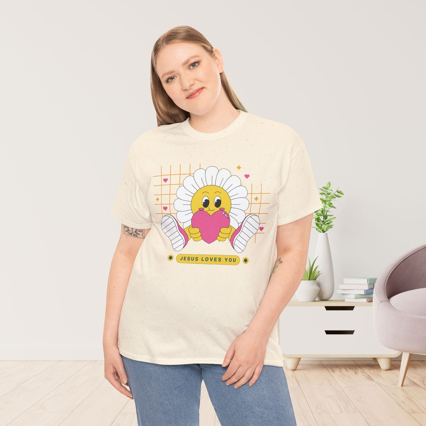 Jesus Loves You Heavy Cotton Tee