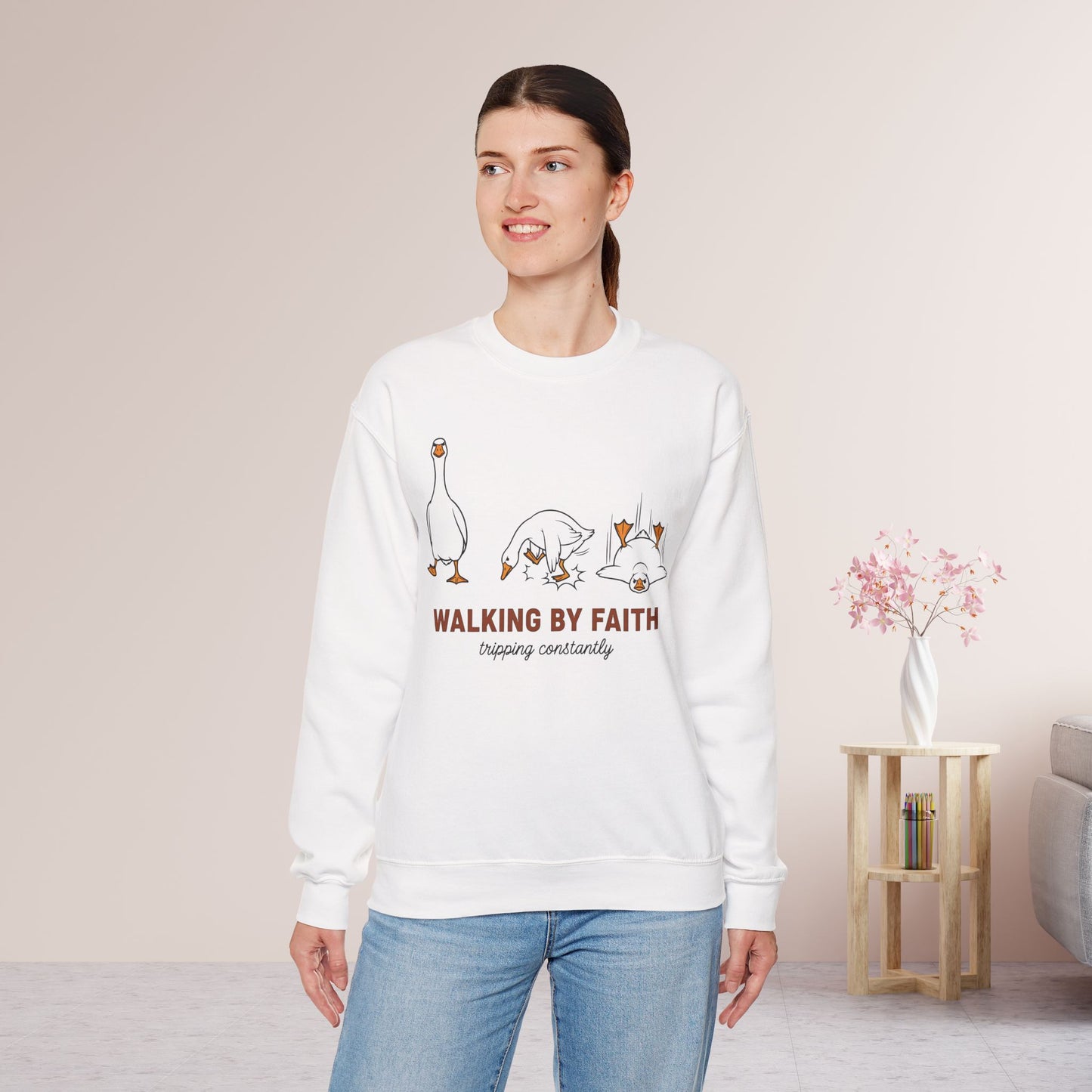 Walking By Faith Tripping Constantly Sweatshirt