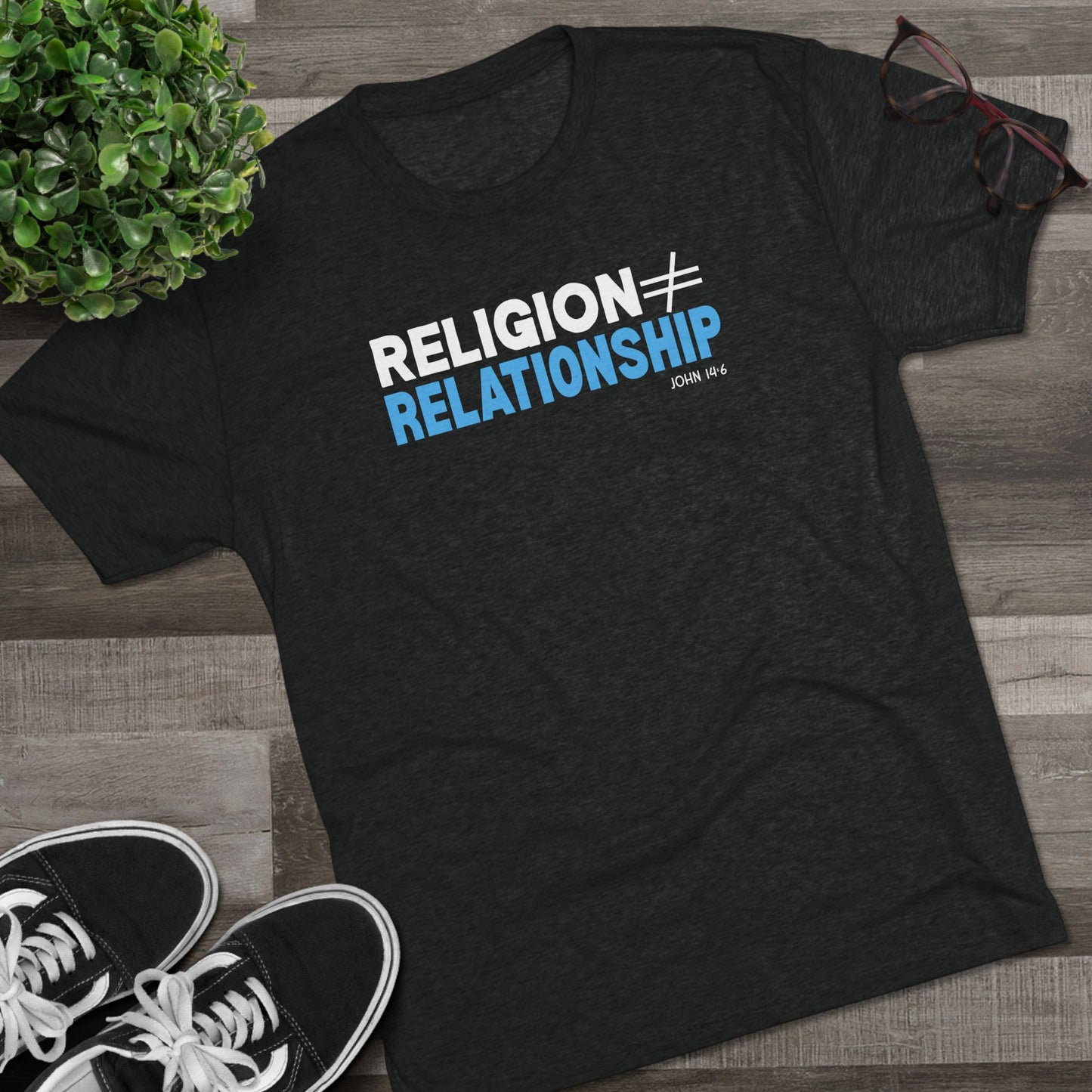 Religion ≠ Relationship Unisex Tri-Blend Crew Tee