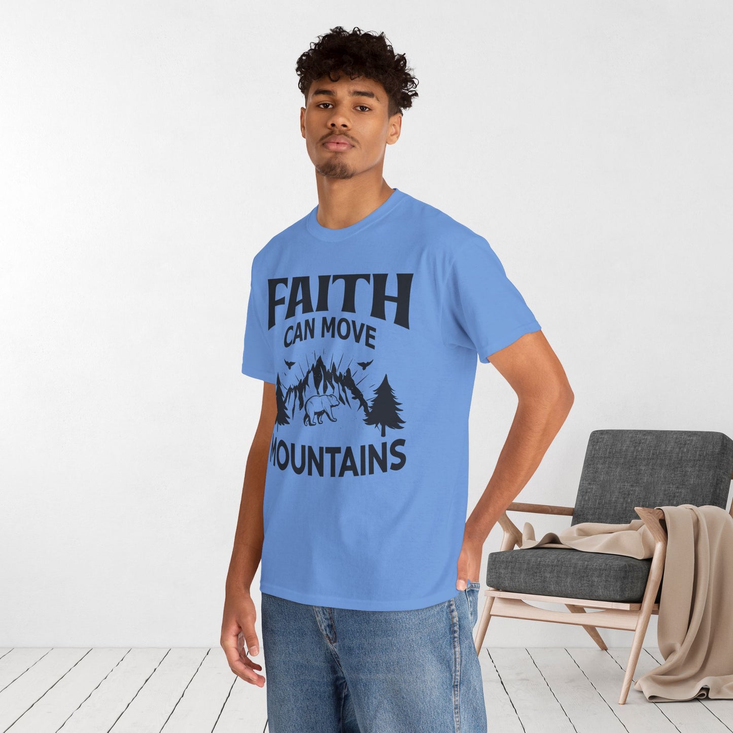 Faith Can Move Mountains Heavy Cotton Tee