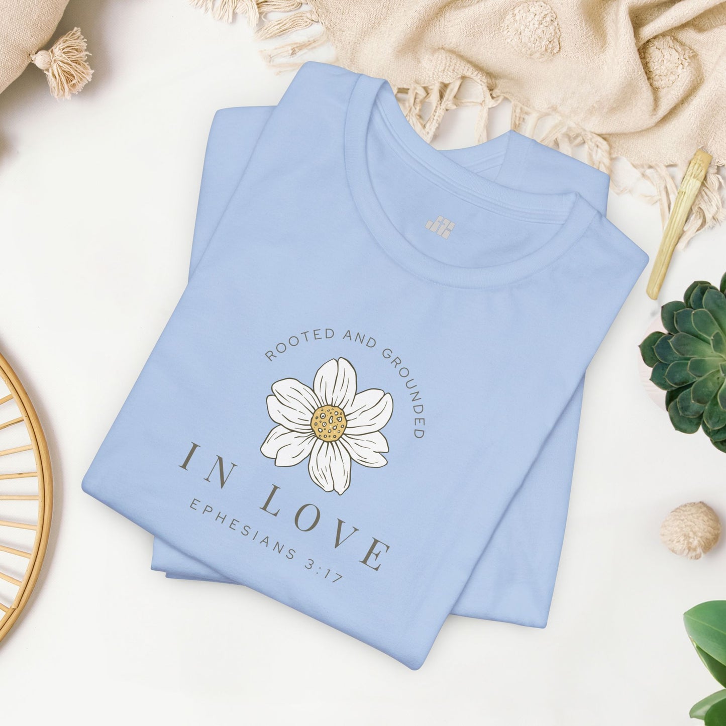 Rooted and Grounded in Love Soft Cotton Tee