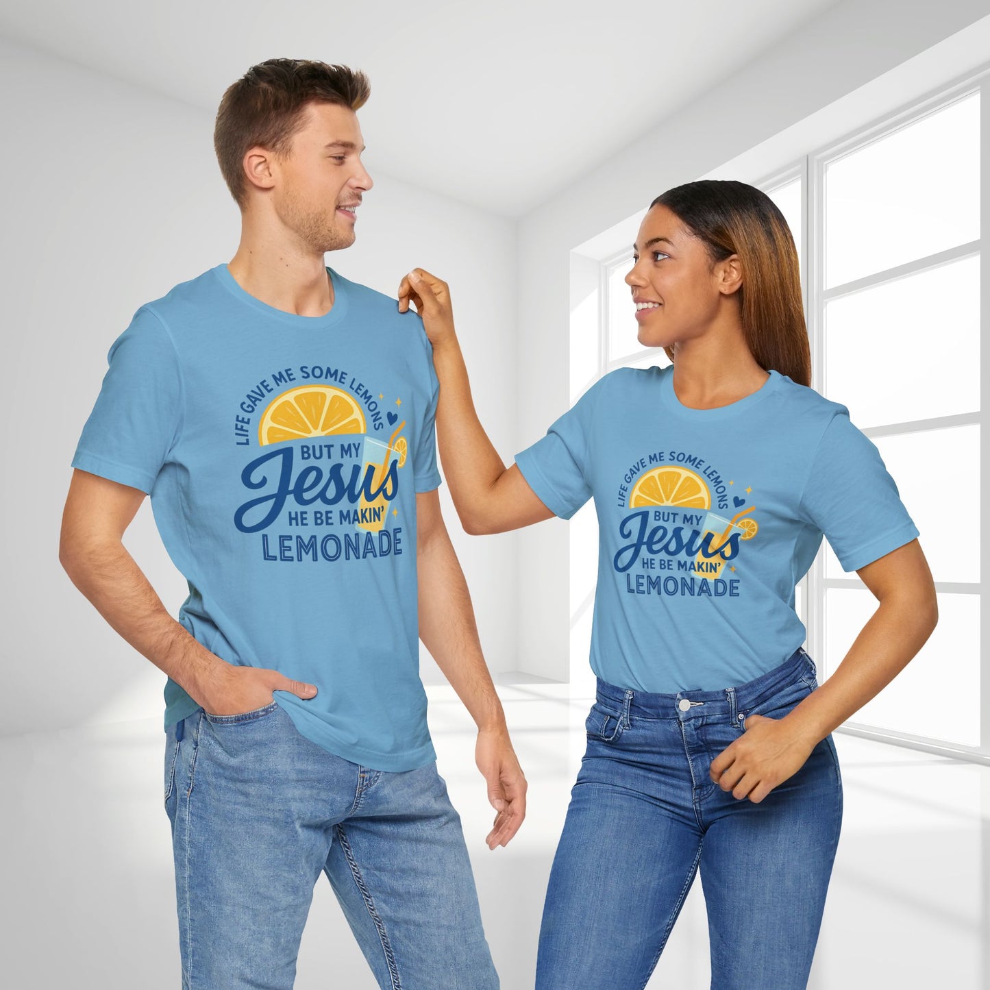 Life Gave Me Lemons But My Jesus Makes Lemonade Soft Cotton Tee