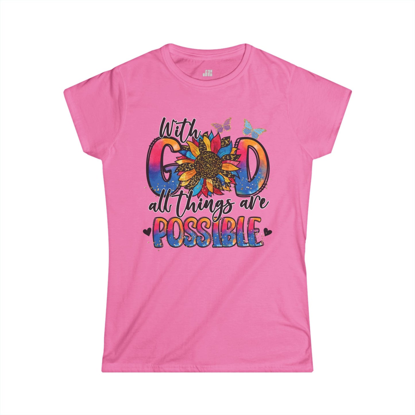 Christian Women's With God All Things Are Possible Softstyle T-shirt