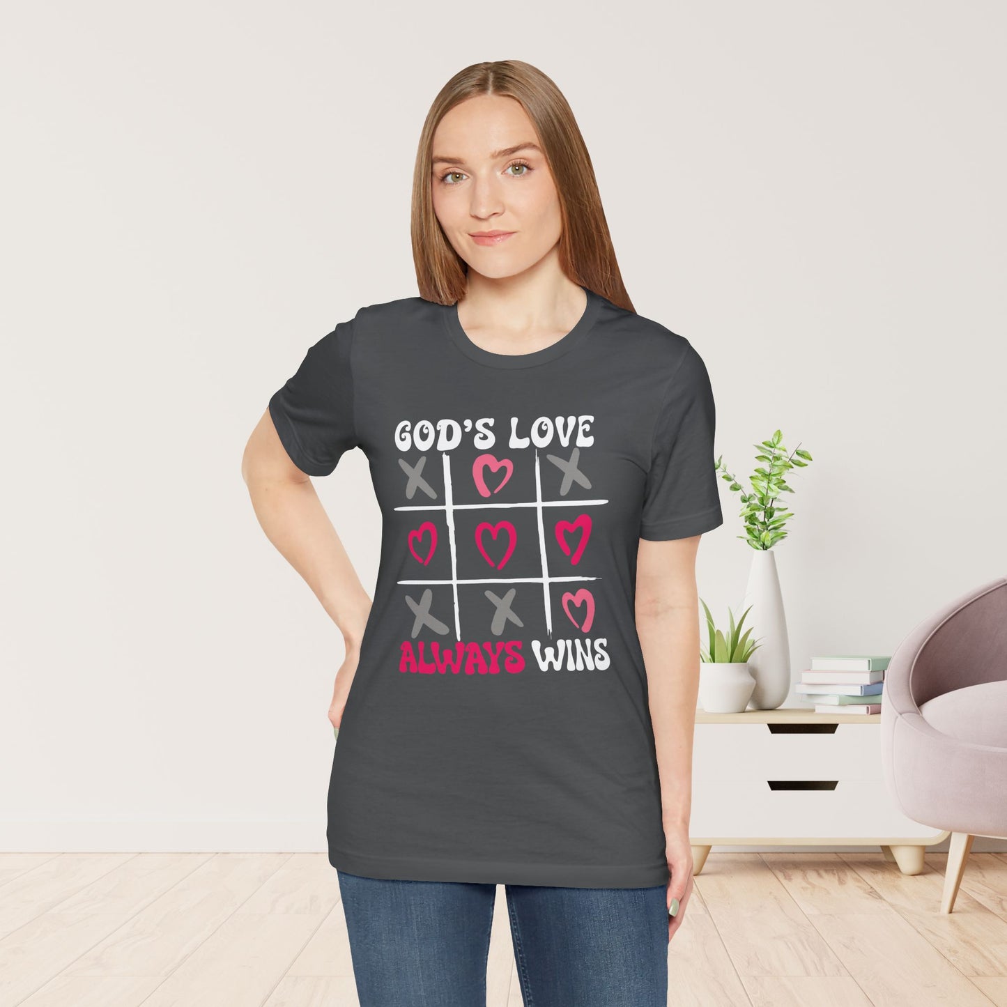 God's Love Always Wins Soft Cotton Tee - Christian Shirt
