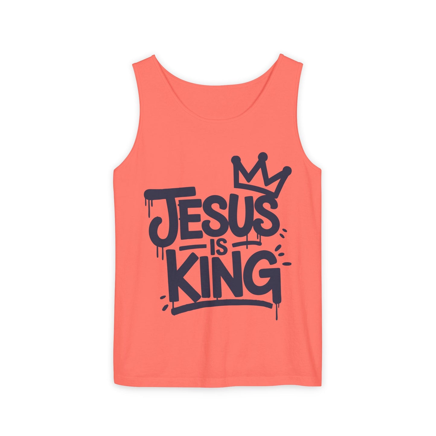 Jesus is King Comfort Colors Garment-Dyed Tank Top