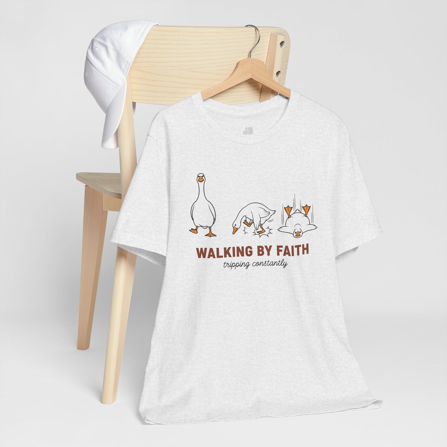 Walking By Faith Tripping Constantly Soft Cotton Tee