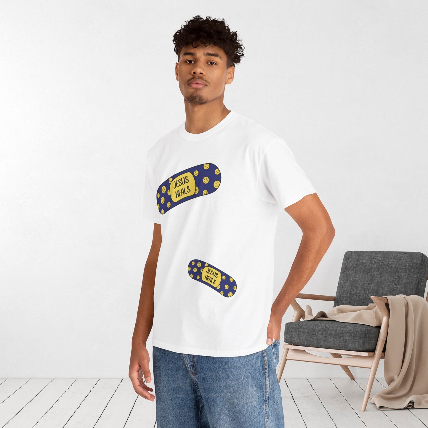 Jesus Heals Heavy Cotton Tee