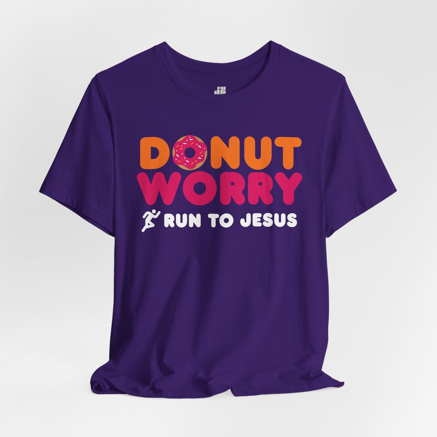 Donut Worry Run to Jesus Soft Cotton Tee