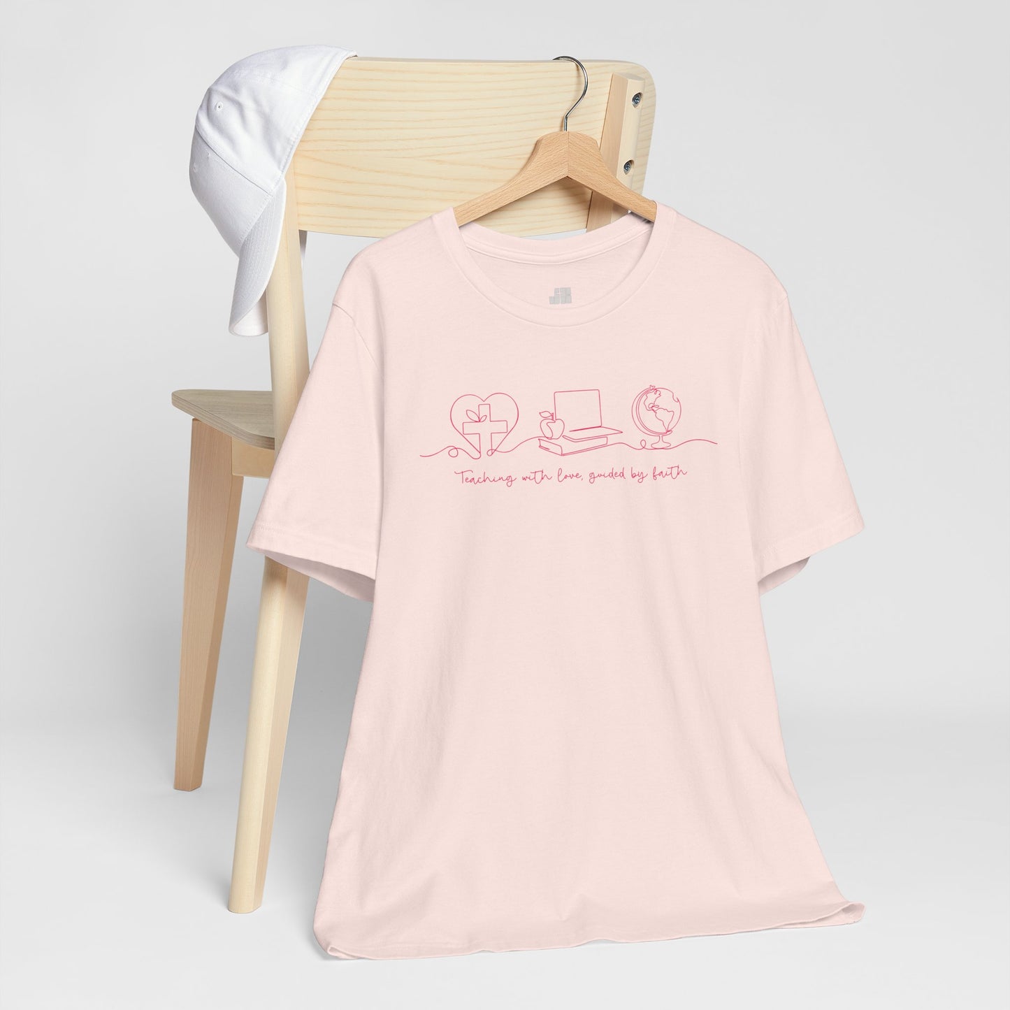 Teaching With Love Guided by Faith Soft Cotton Tee