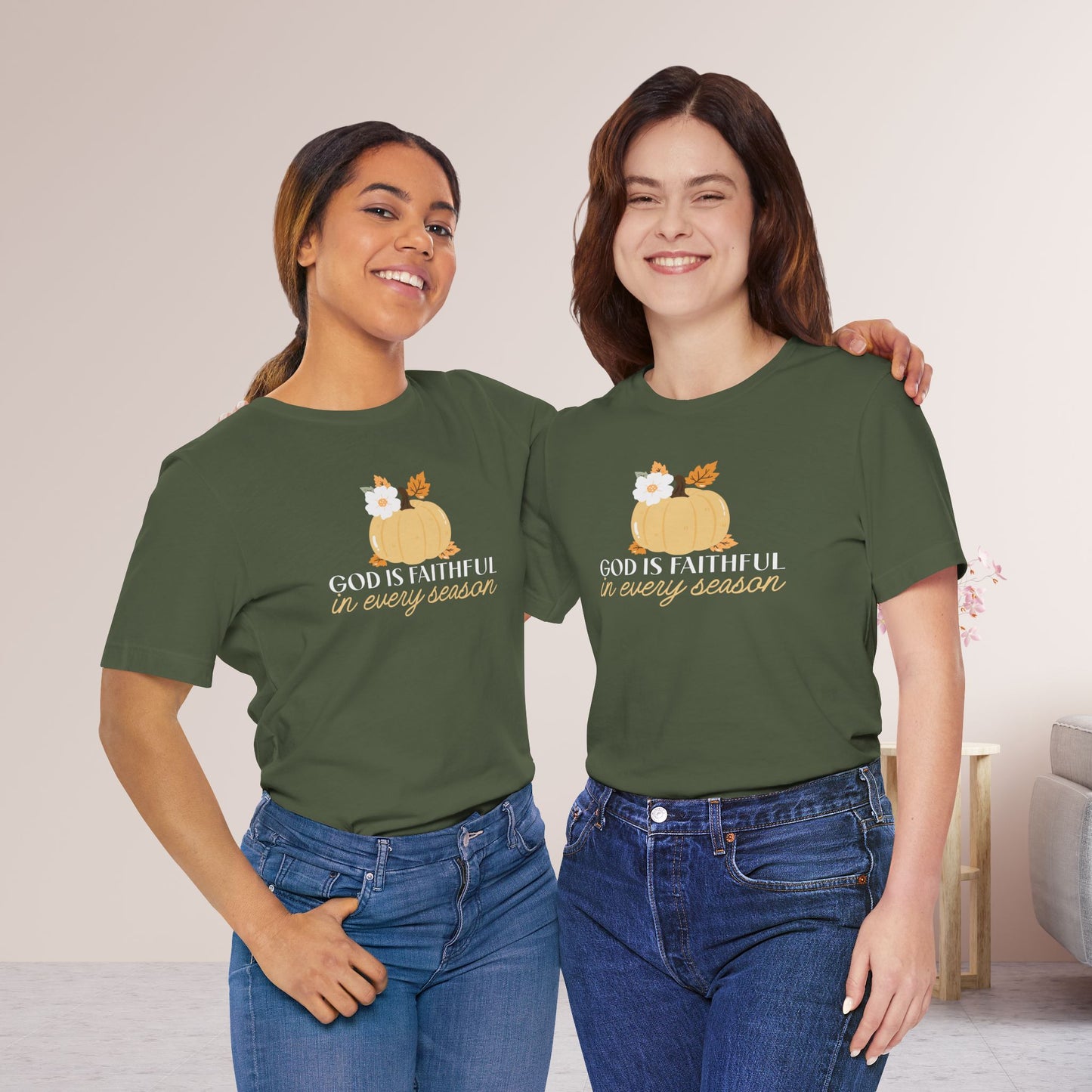 God is Faithful in Every Season Soft Cotton Tee