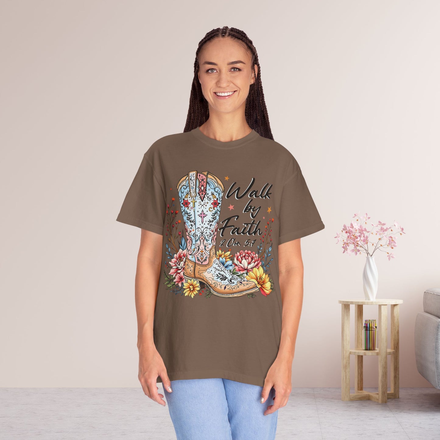 Walk By Faith Comfort Colors Shirt